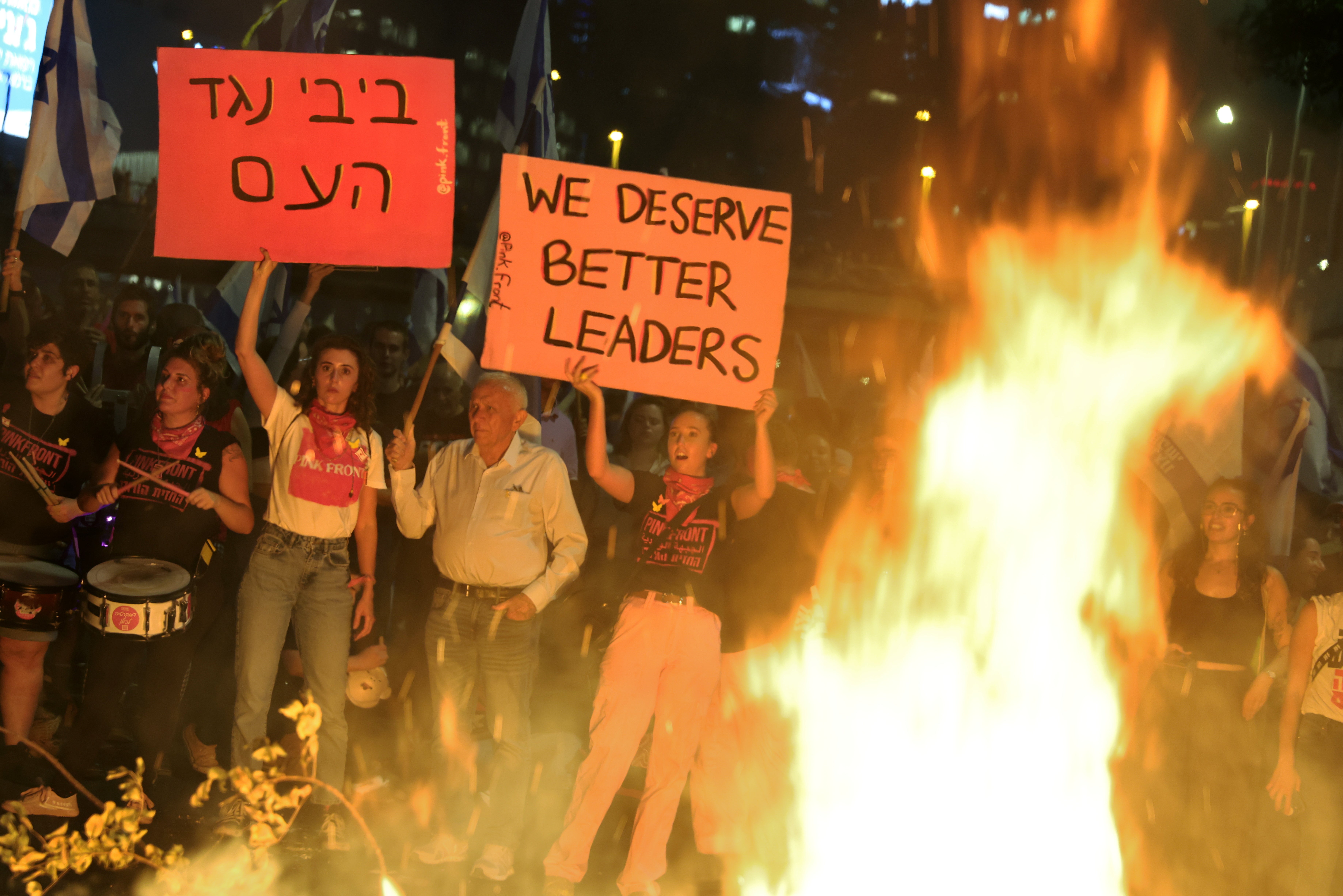 Protest in Tel Aviv as Netanyahu fires Israel’s defence minister Yoav Gallant