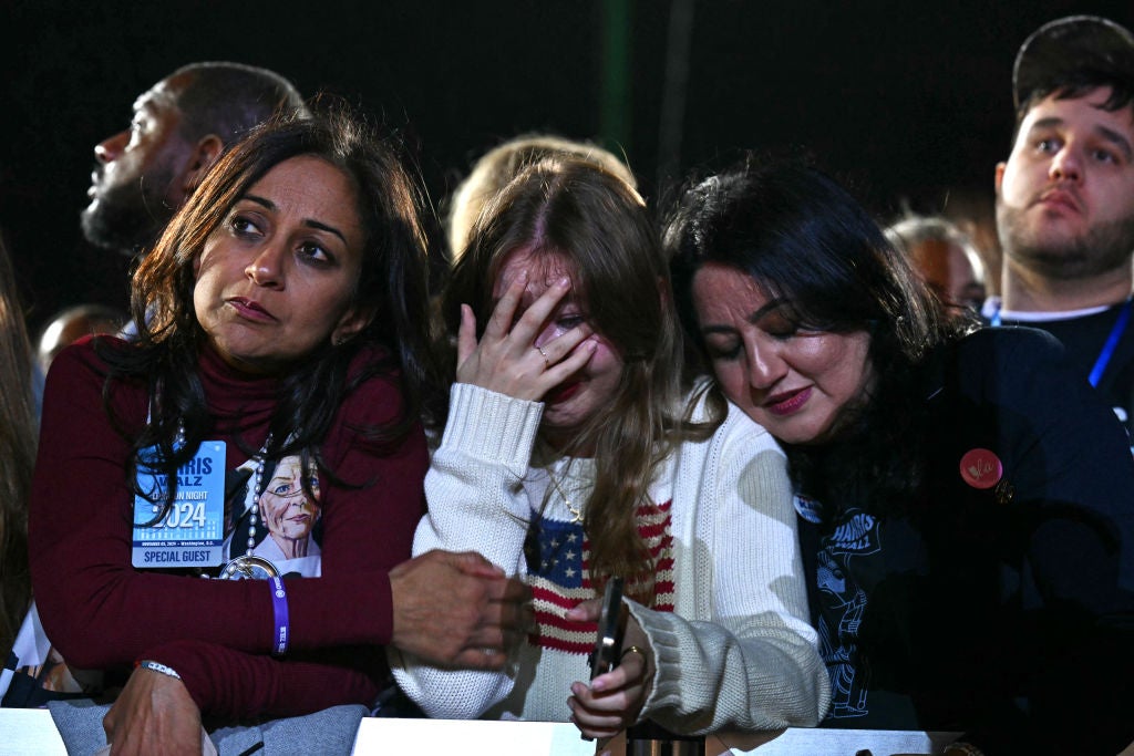 The tears were flowing at Kamala Harris’s party at Howard University as the results were not what the crowd expected