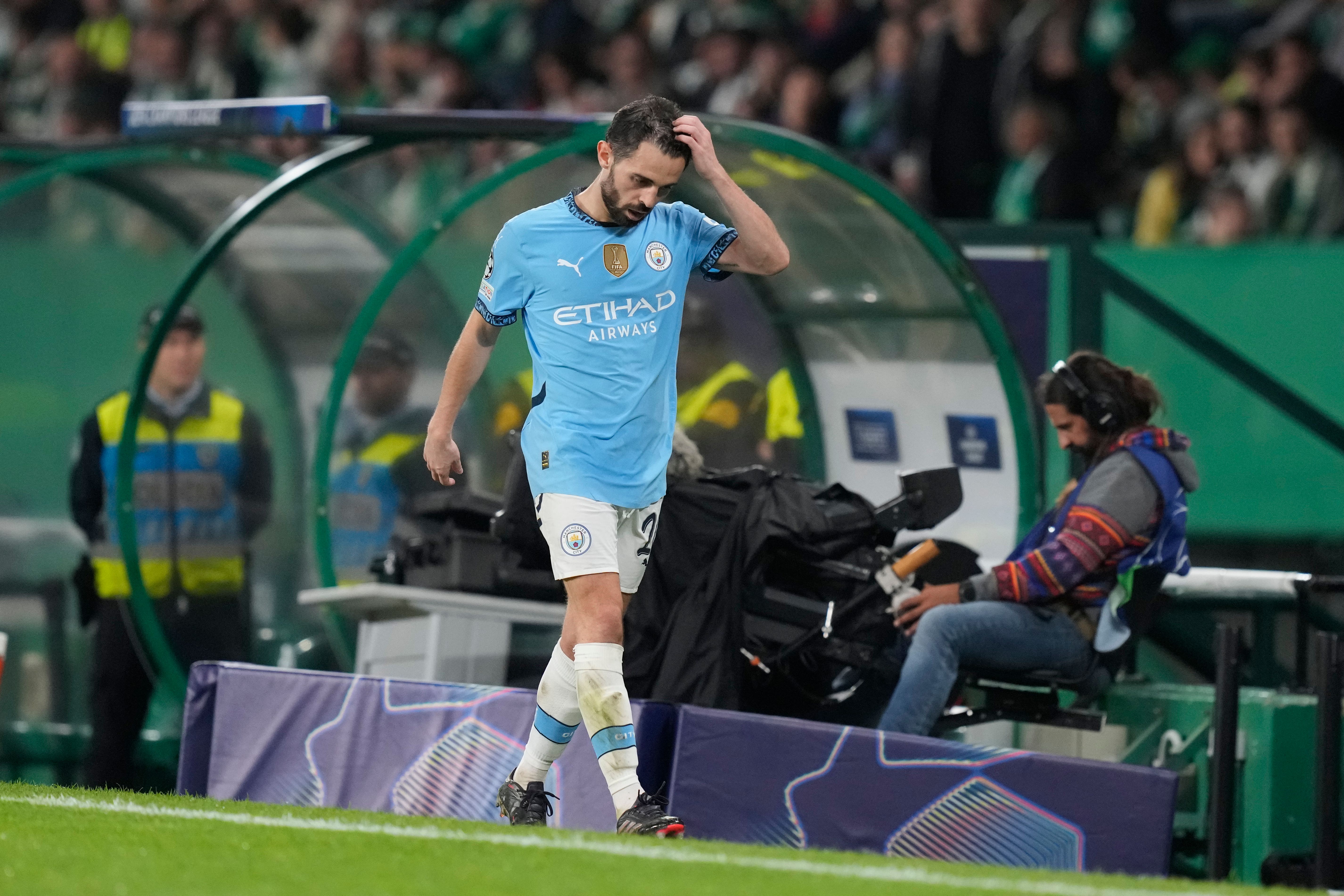 Bernardo Silva has demanded improvement from Manchester City (Armando Franca/AP).