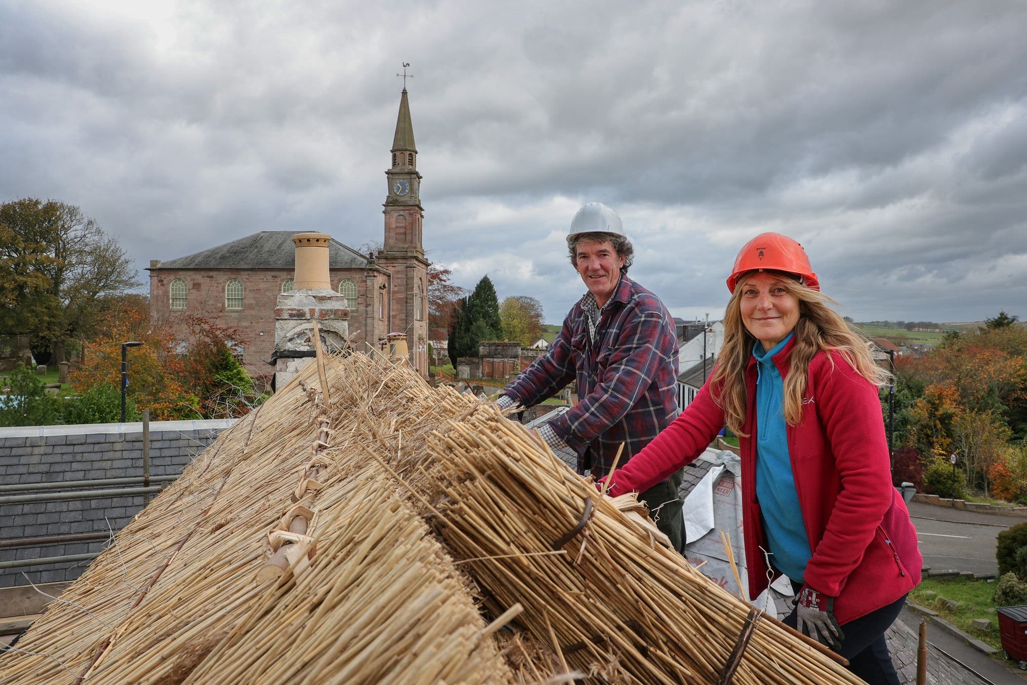The building is one of the few left with thatched roofs in Scotland (NTS/PA Wire).