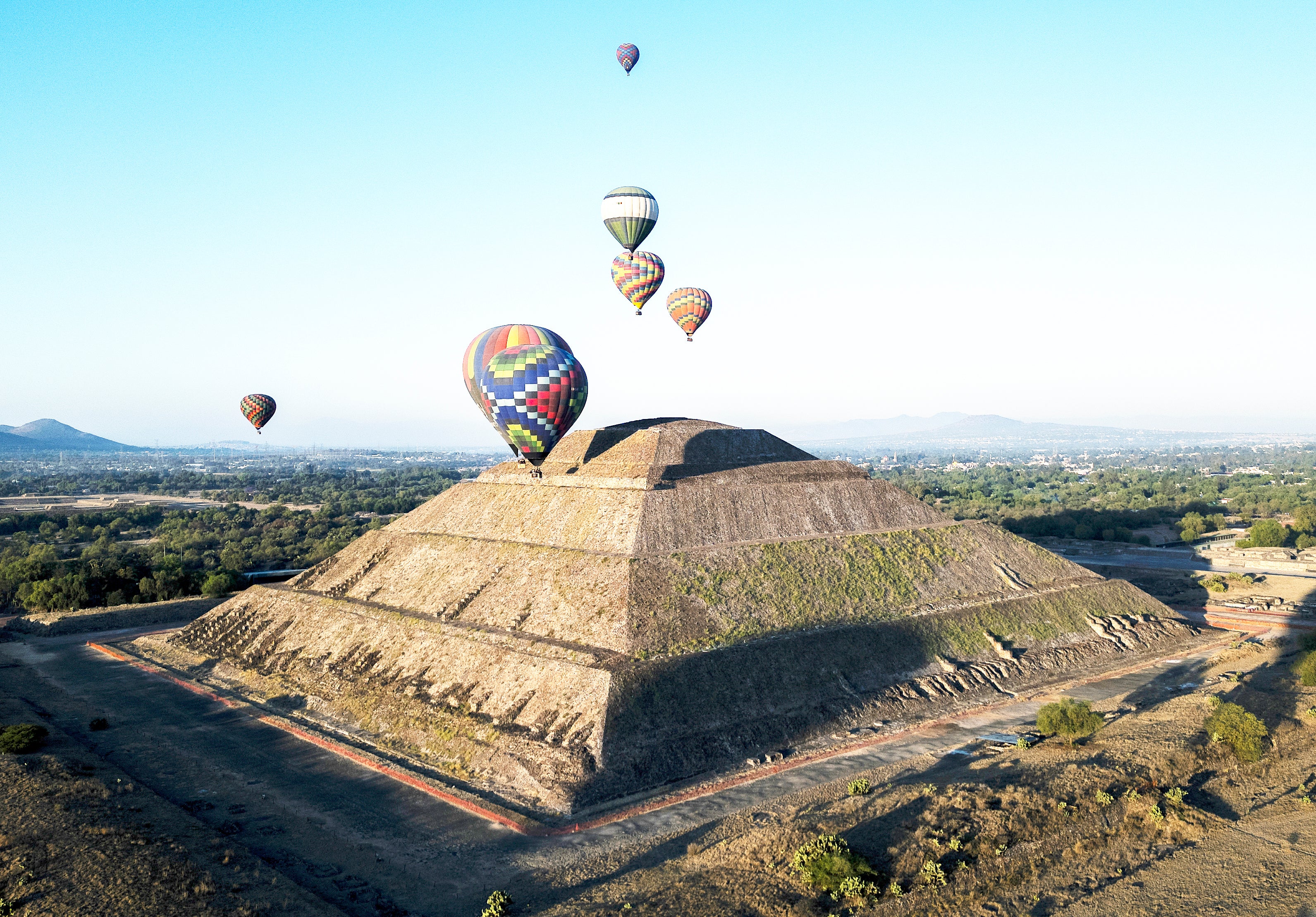 The Teotihuacan pyramids are a striking example of ancient Mexico