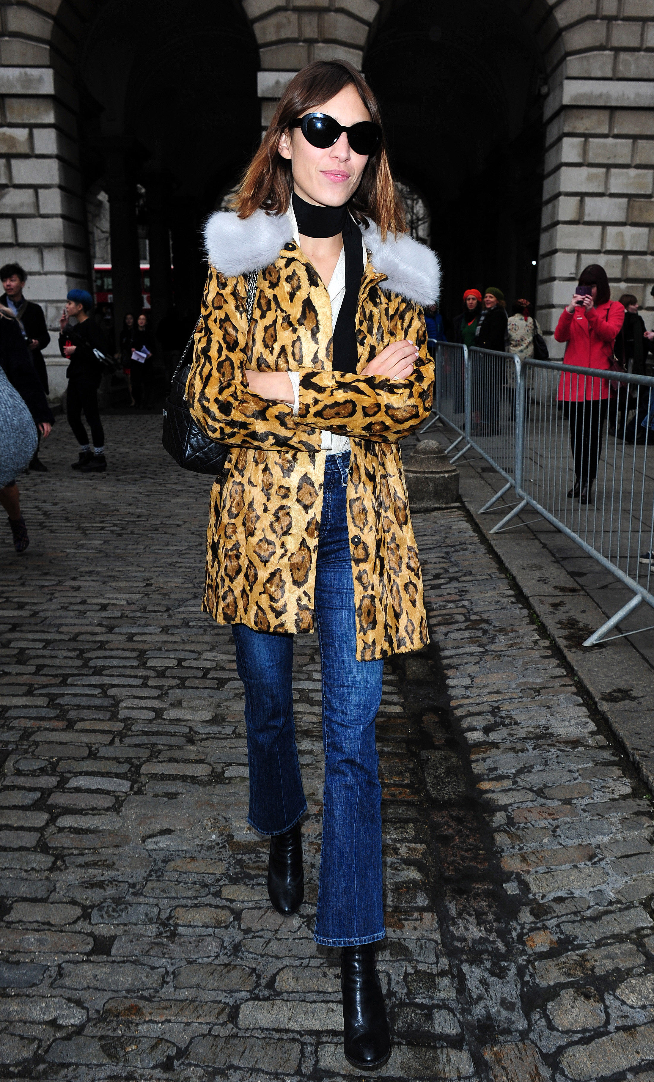 Model and presenter Alexa Chung often wears leopard print with her wardrobe staples (Alamy/PA)