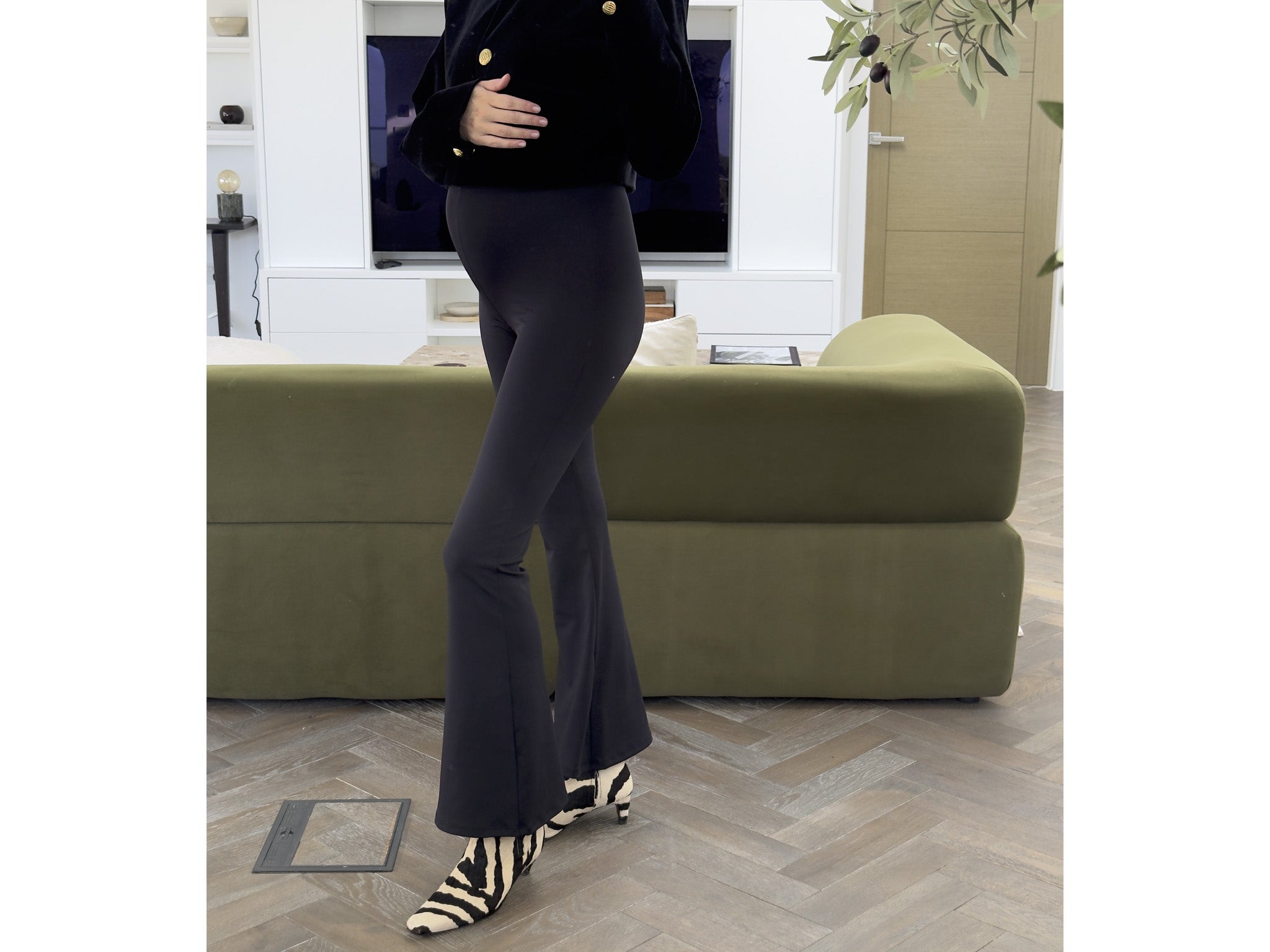 Klayd malam flare fitted trousers