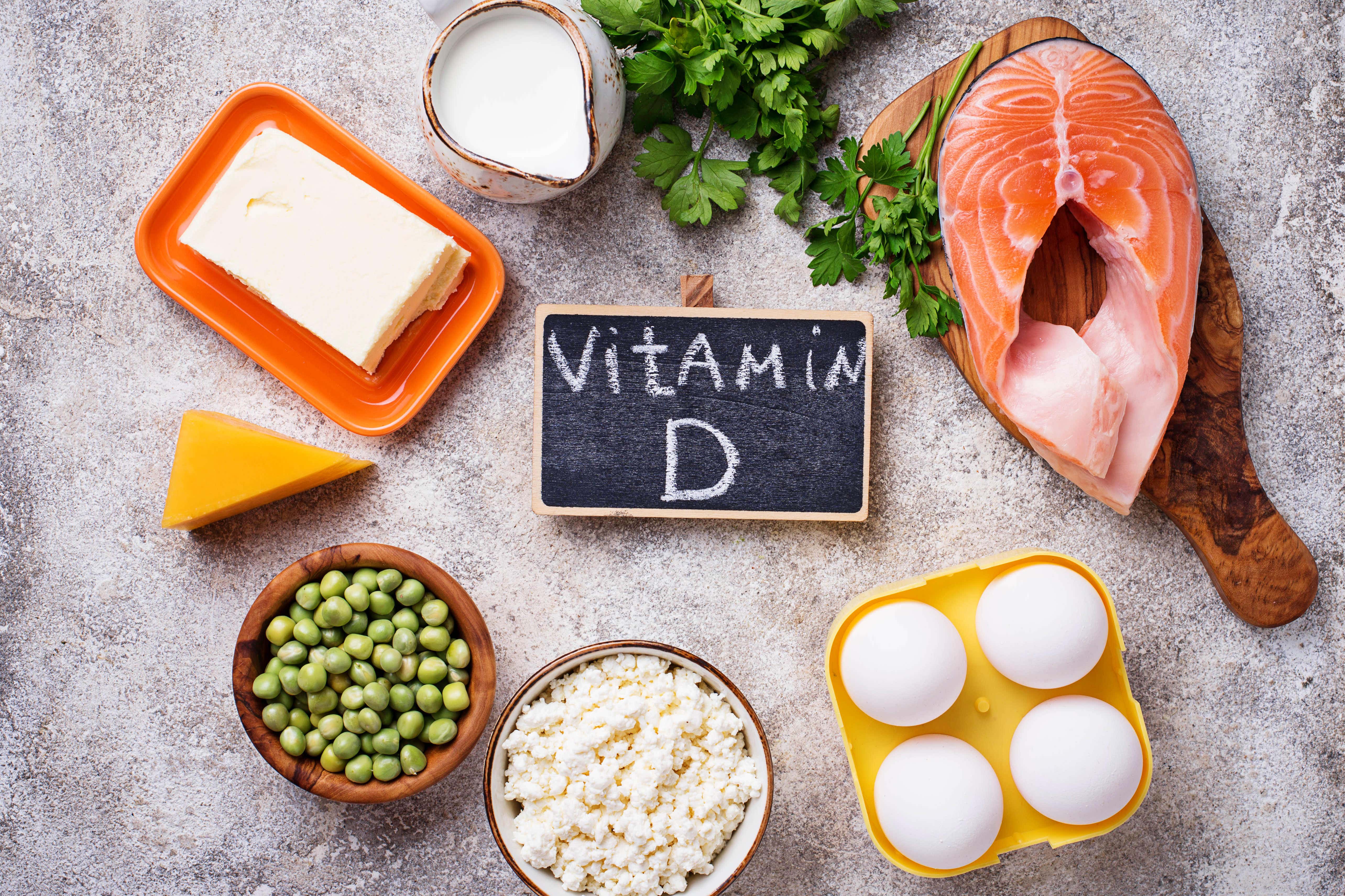 Healthy foods that are rich in vitamin D include eggs, salmon and milk (Alamy/PA)