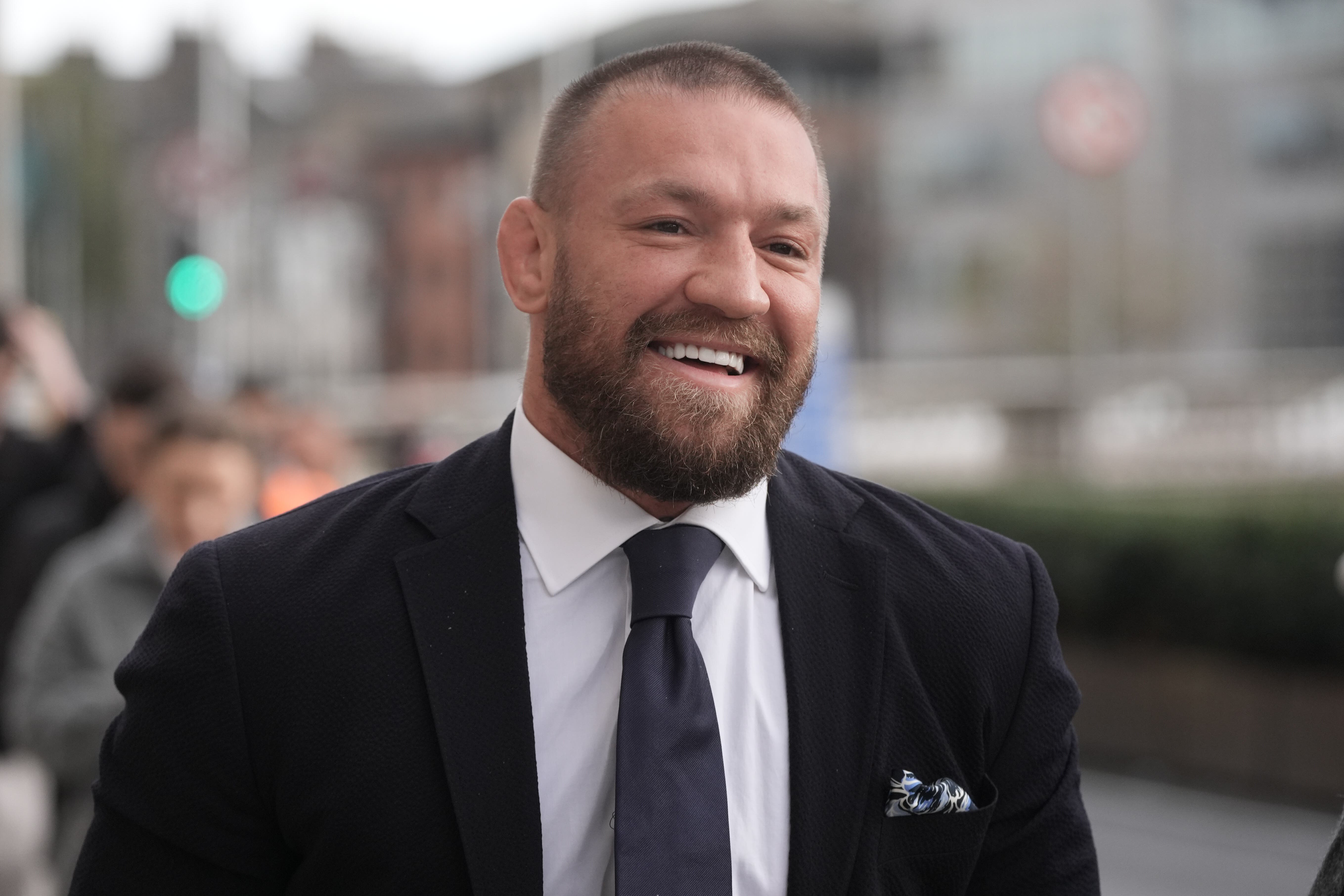 Mixed martial arts fighter Conor McGregor outside the High Court in Dublin