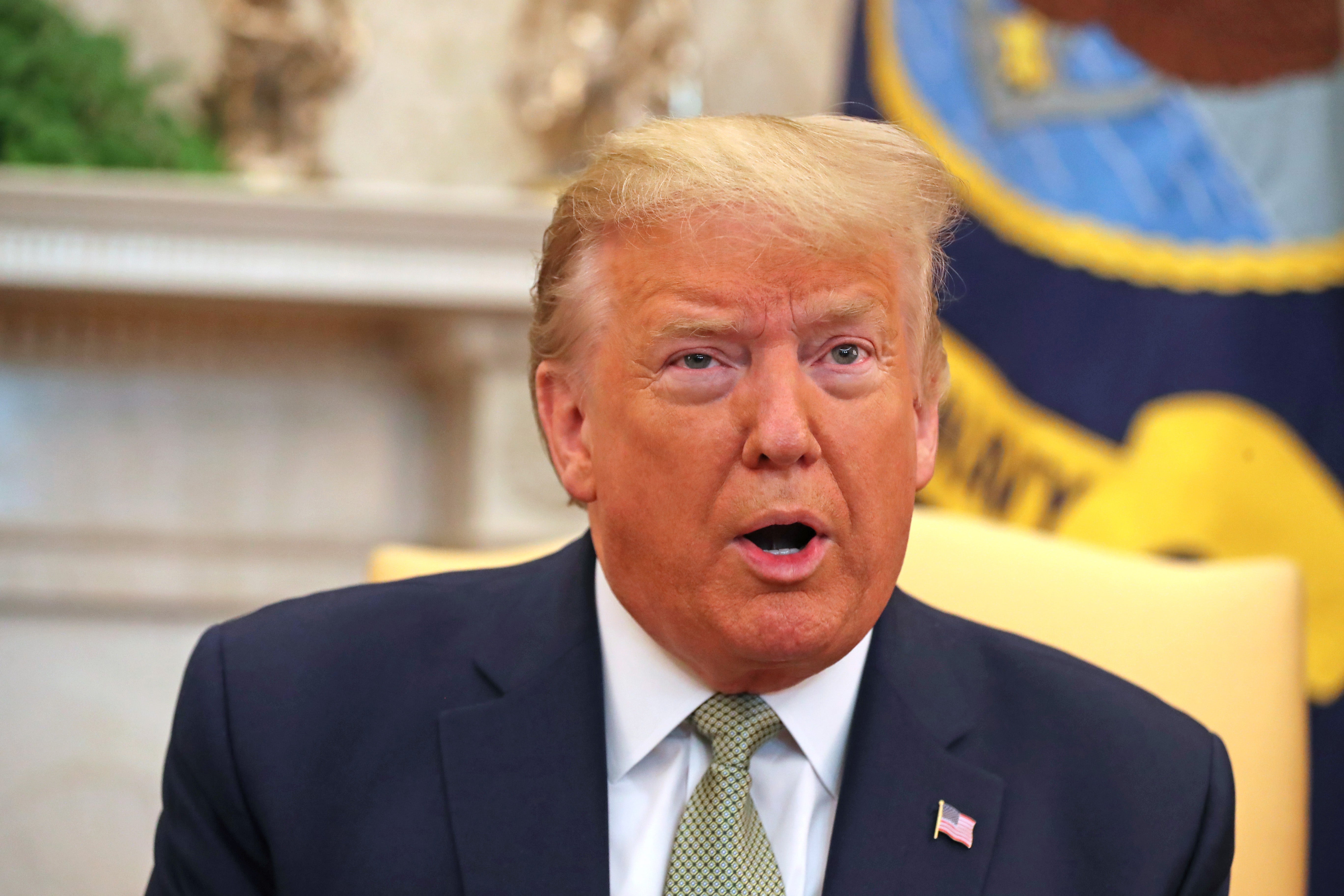 Donald Trump in the Oval Office during his previous term as president