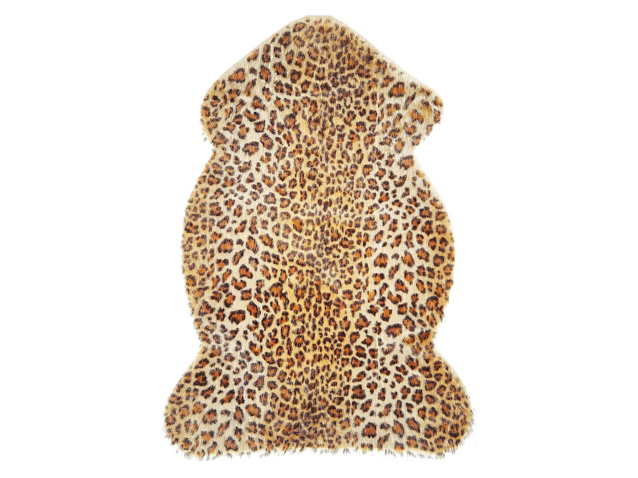 Beliani leopard print area rug 