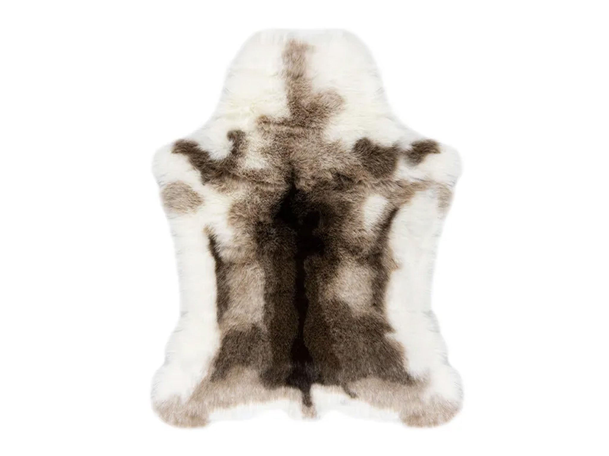 Dunelm reindeer faux-fur rug