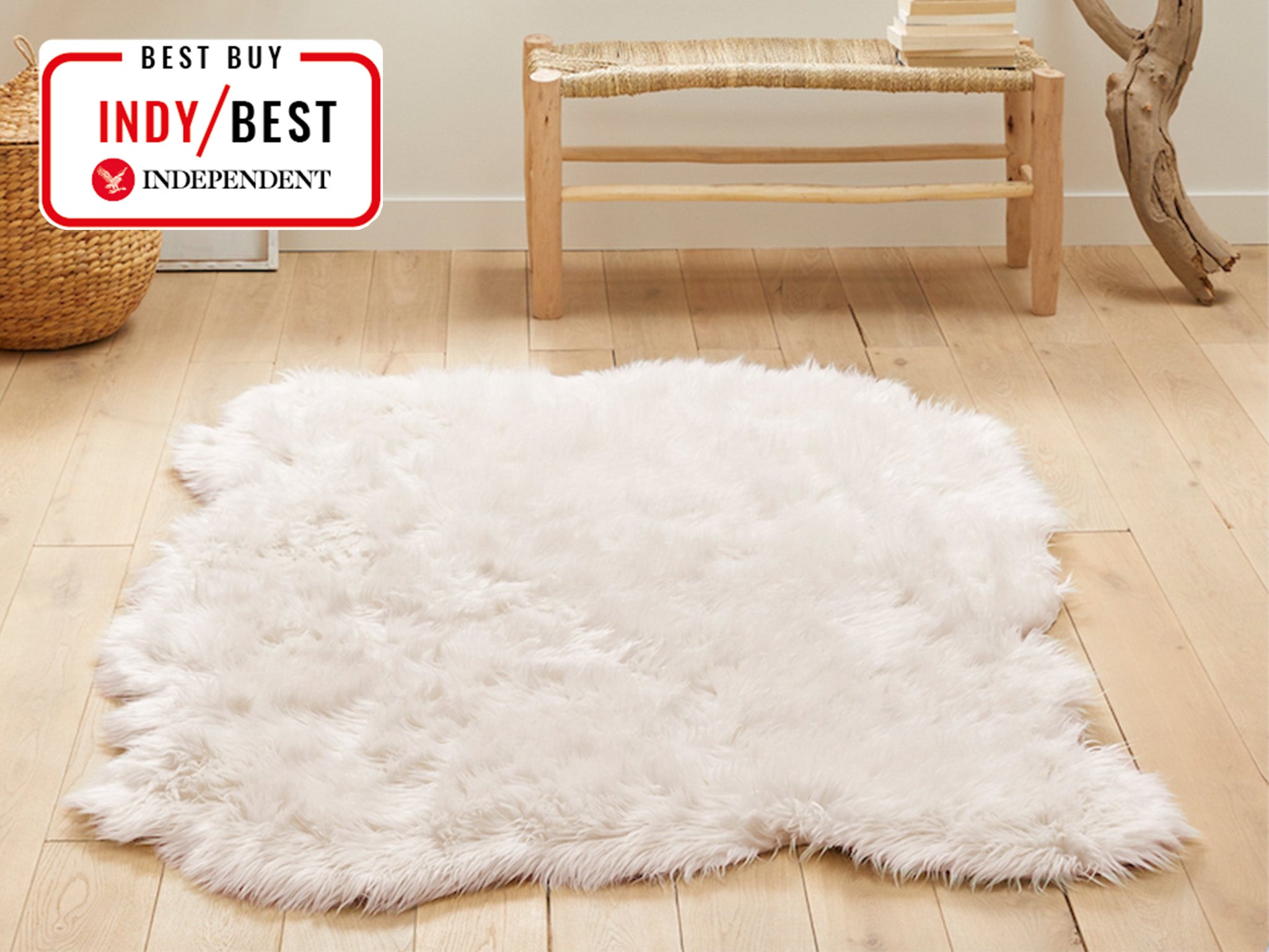 La Redoute Interieurs Livio large faux-sheepskin rug