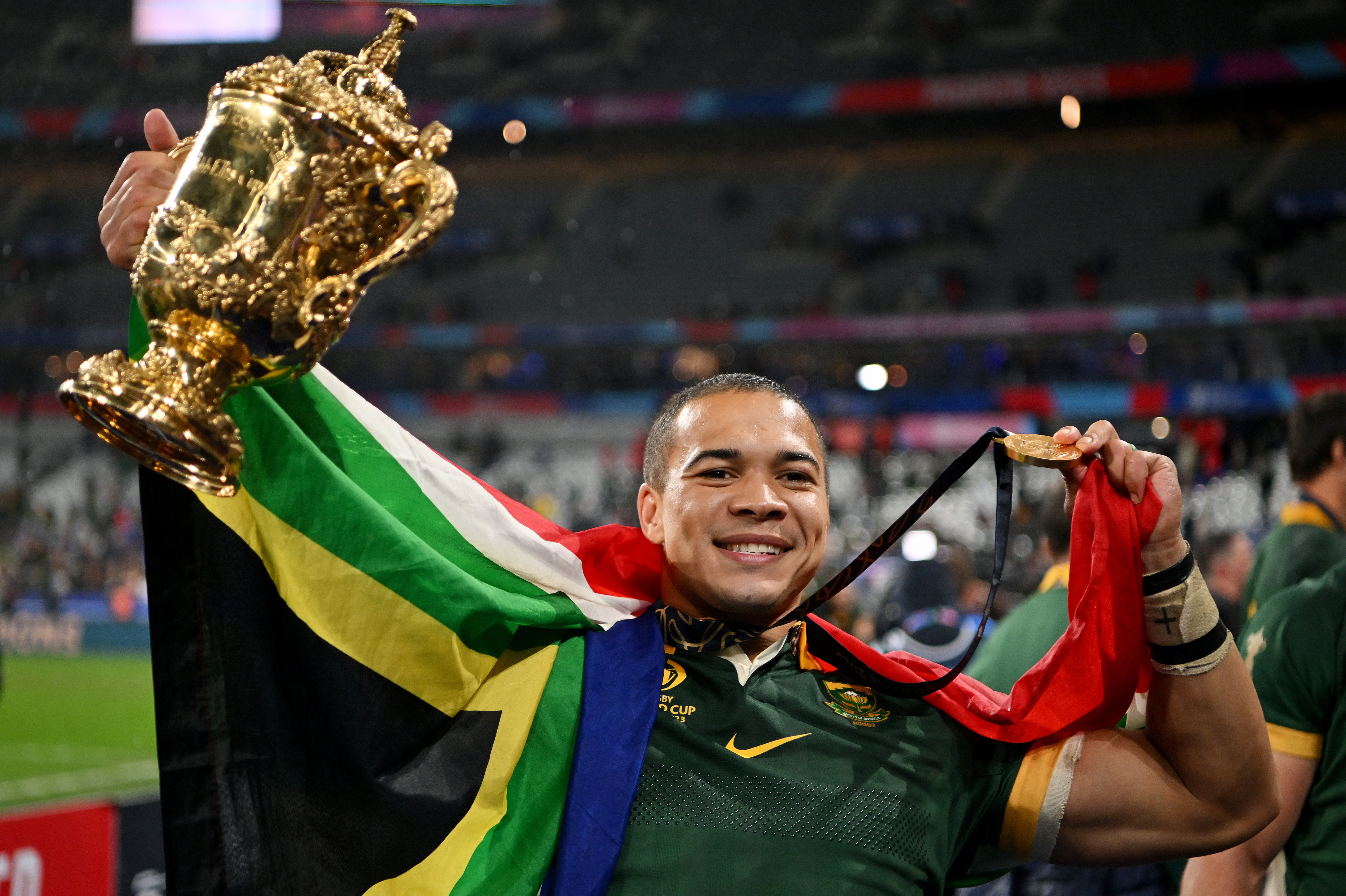 Cheslin Kolbe is a double World Cup winner