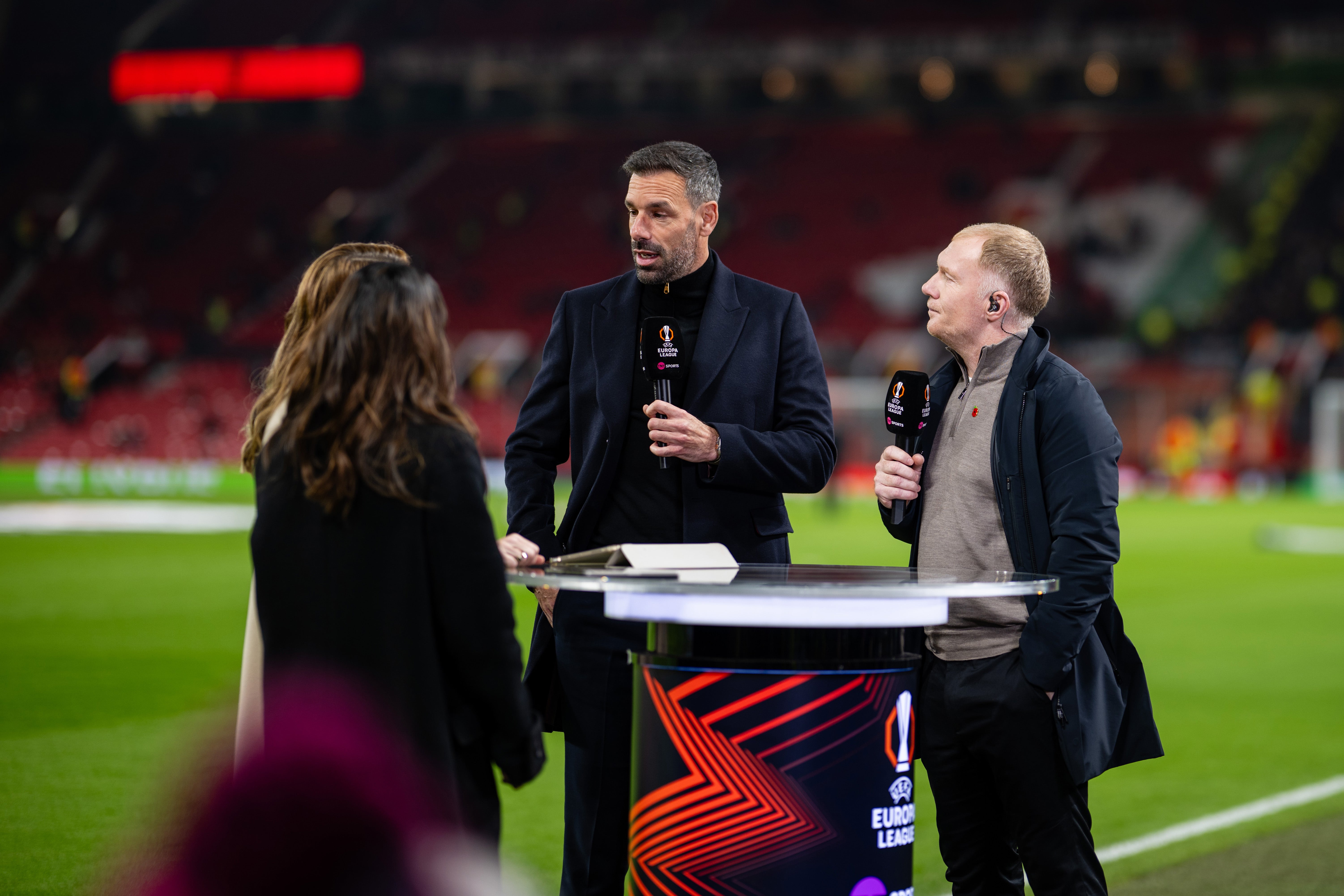 Ruud van Nistelrooy speaks to TNT Sports at Old Trafford