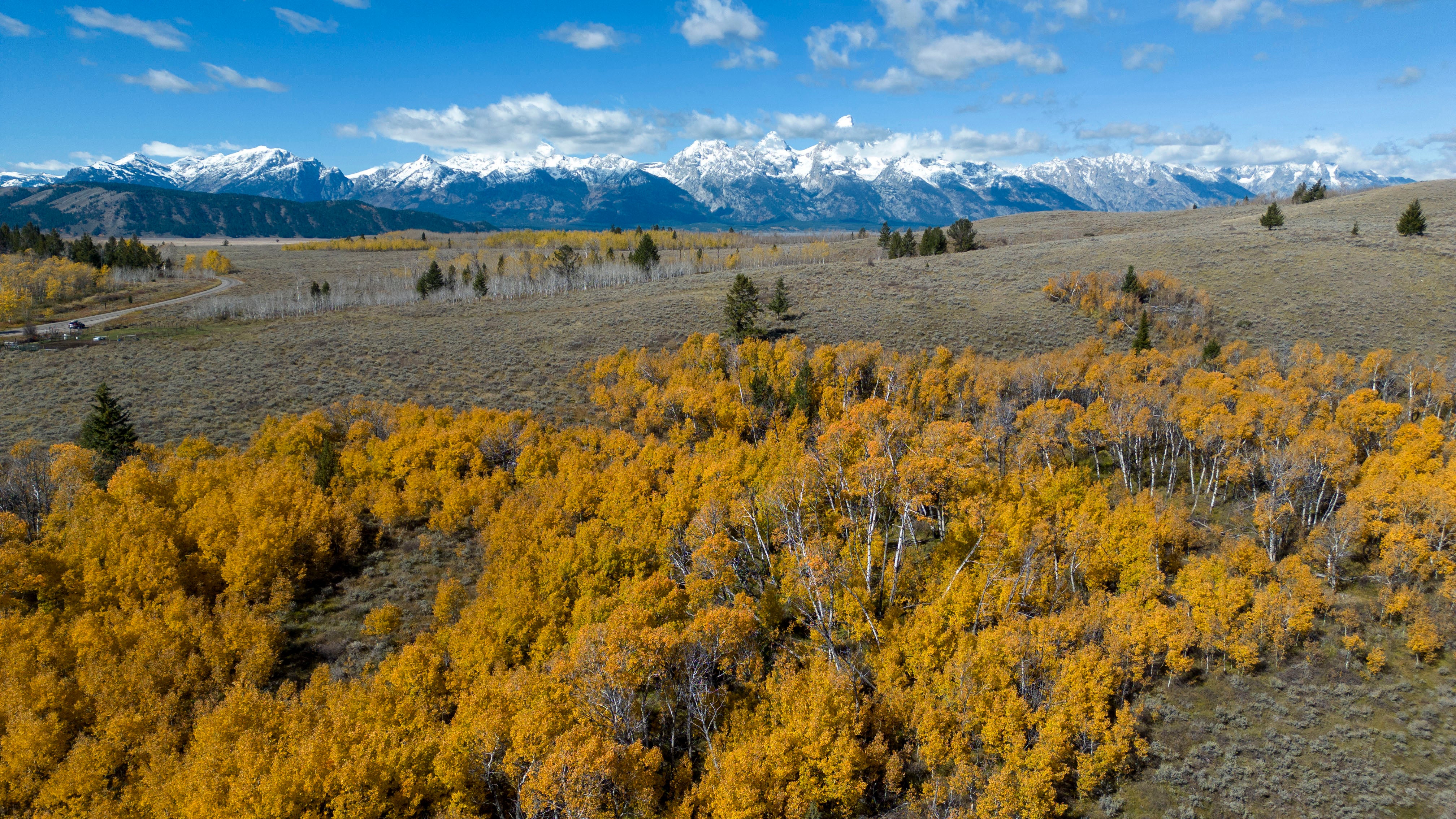 Part of a square-mile section of state land in Wyoming's Grand Teton National Park that the federal government has purchansed.