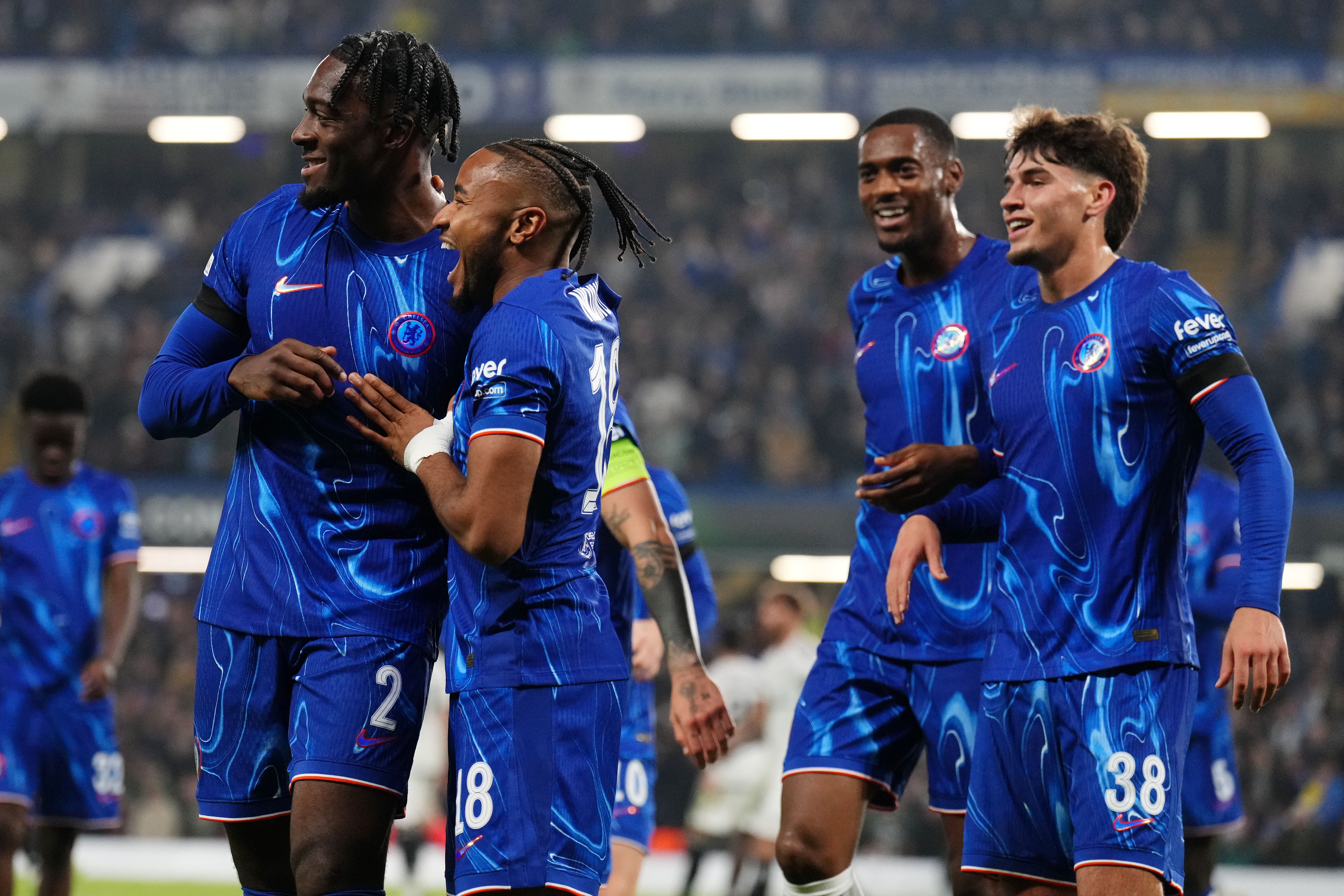 Axel Disasi, left, said Chelsea have been told they need to score more goals from set-pieces (John Walton/PA)