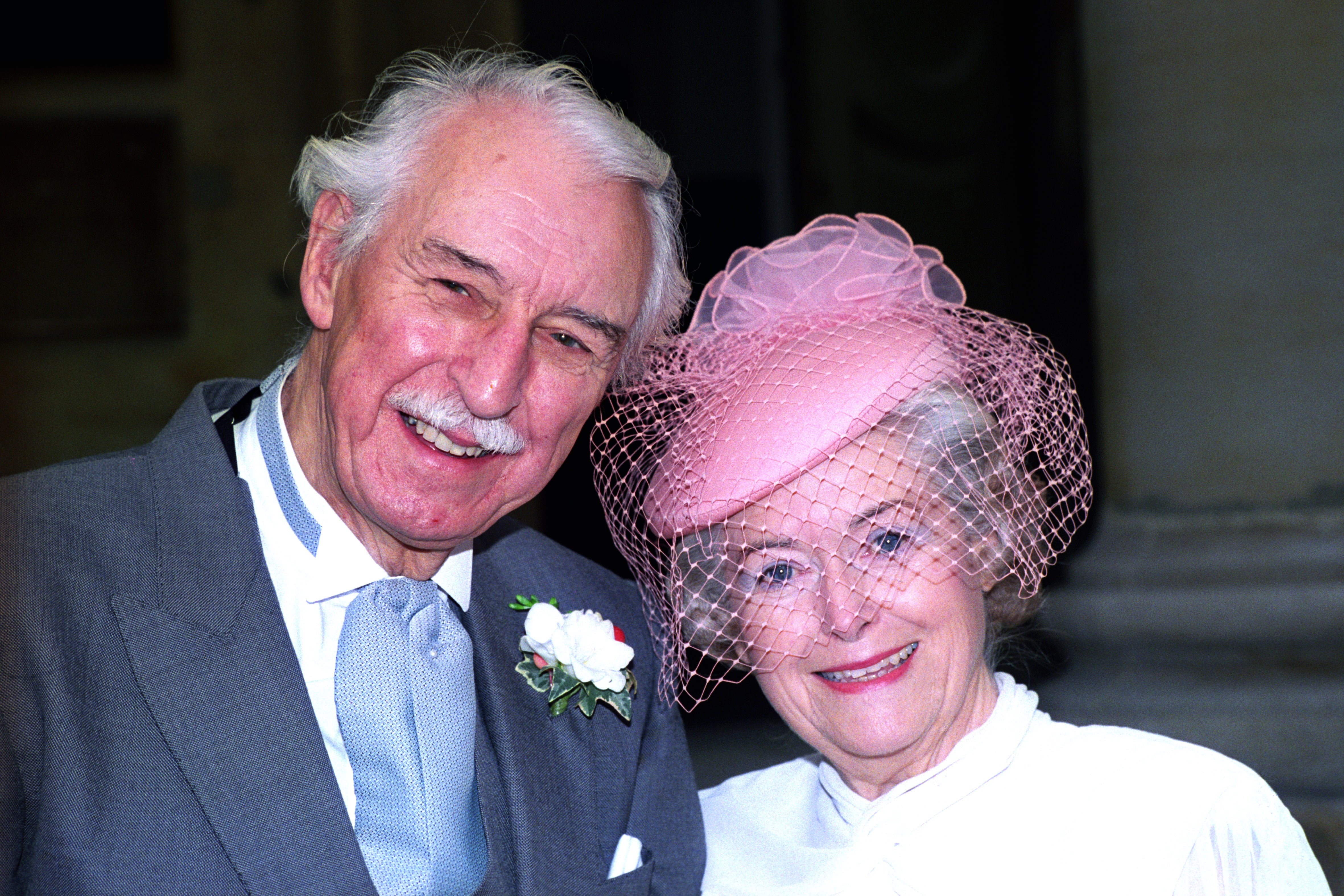 Spencer with her co-star in ‘The Archers’ Arnold Peters in 1990