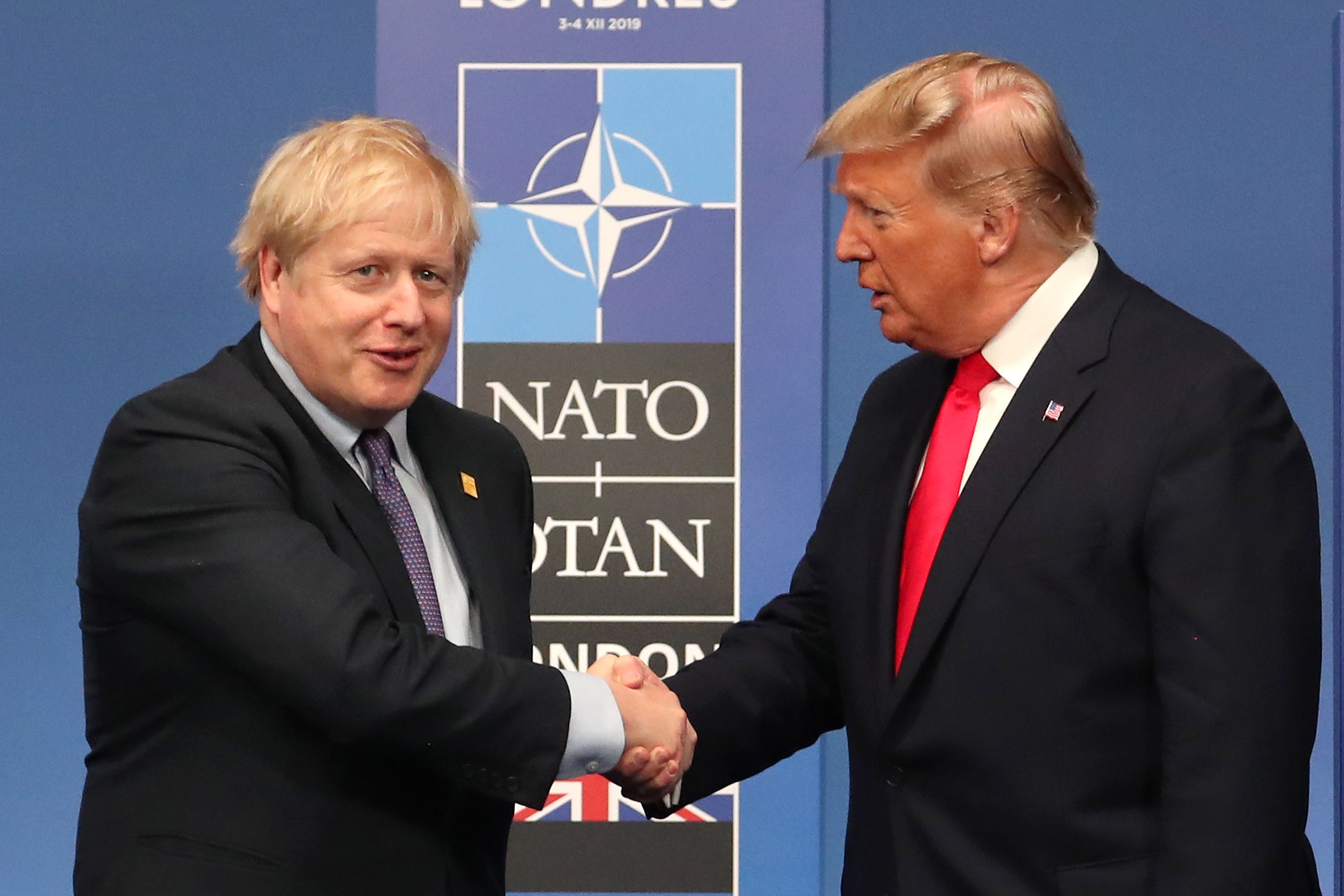 Boris Johnson with Donald Trump (Steve Parsons/PA)