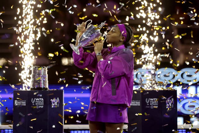 <p>Coco Gauff beat Qinwen Zheng in Saudi Arabia </p>