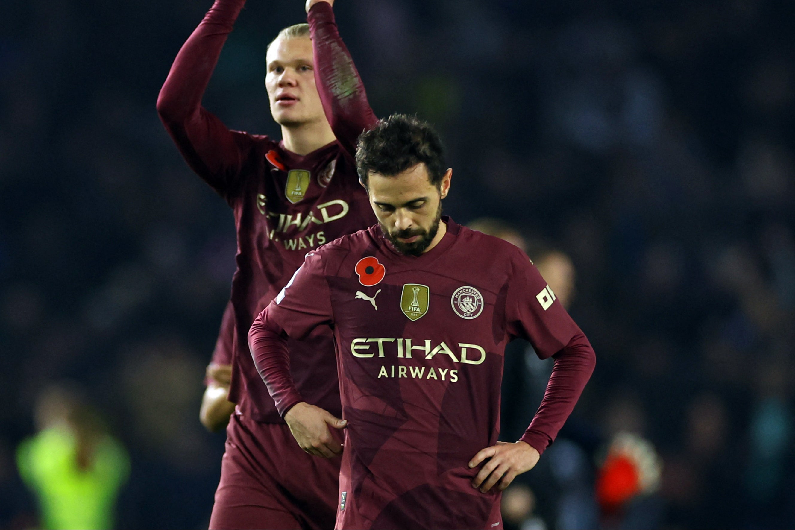 Man City fell to a fourth straight loss