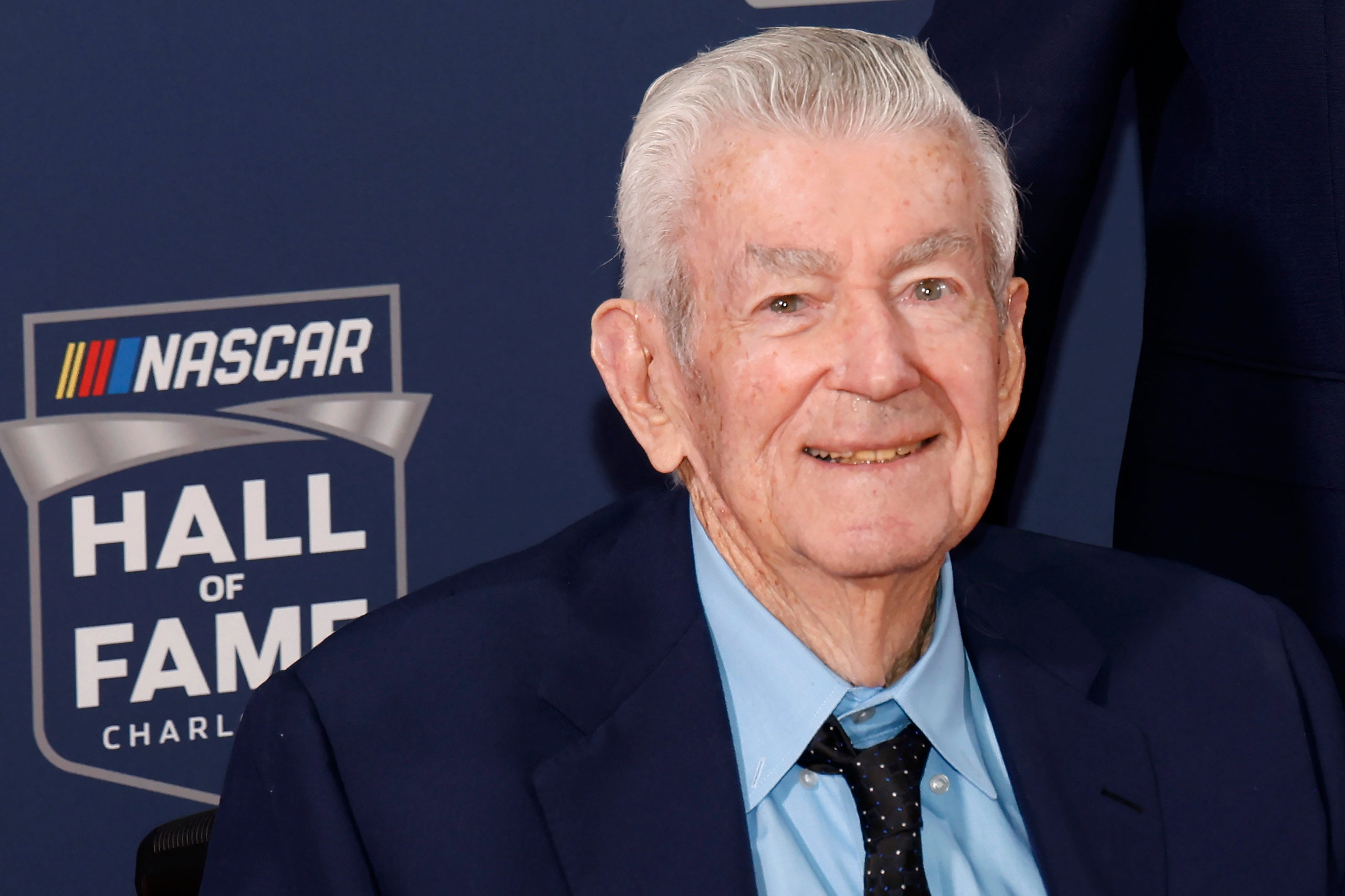 Bobby Allison at the 2024 NASCAR Hall of Fame induction ceremony in Charlotte in 2024