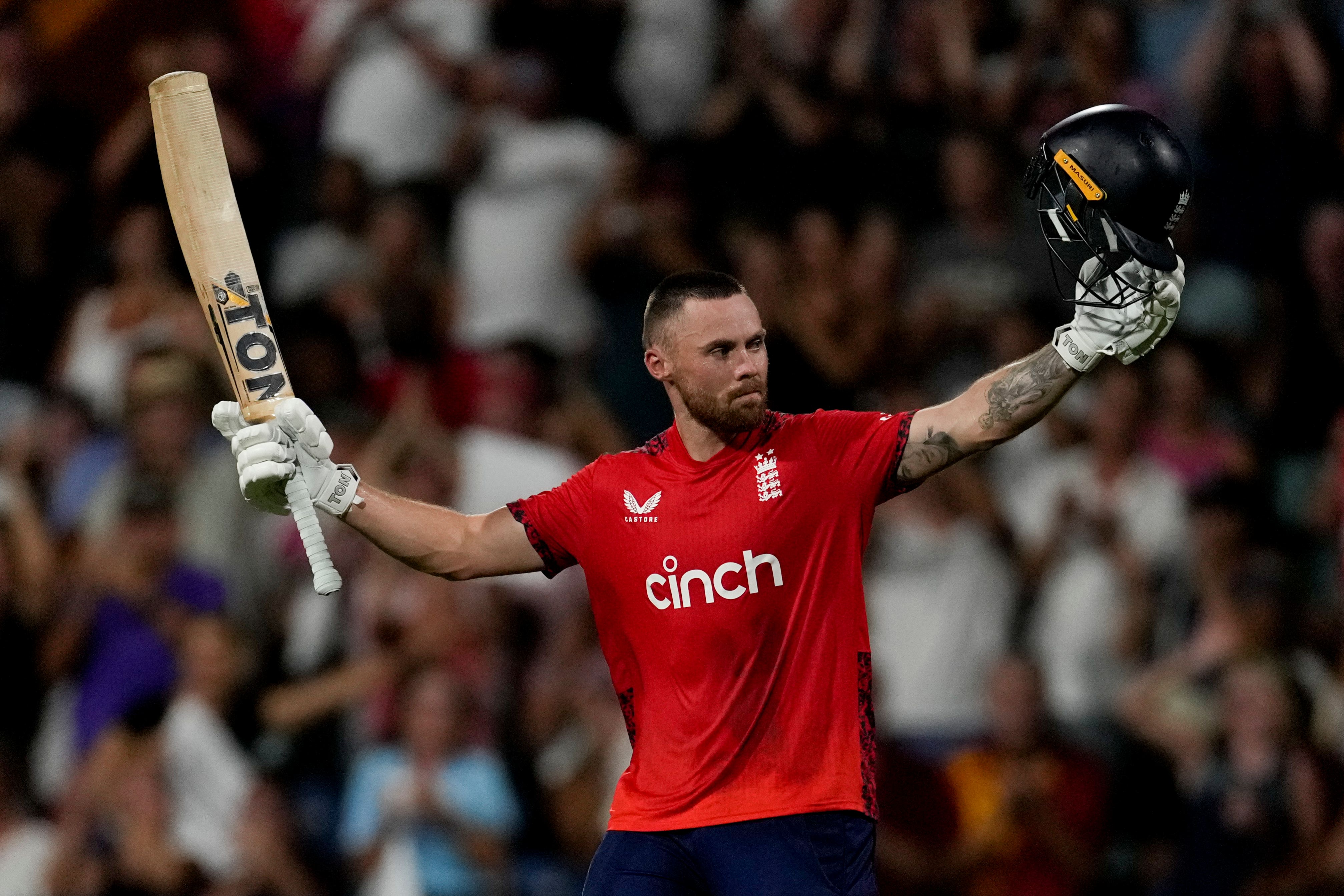 Phil Salt’s swashbuckling century lifted England to victory in Barbados (Ricardo Mazalan/AP)