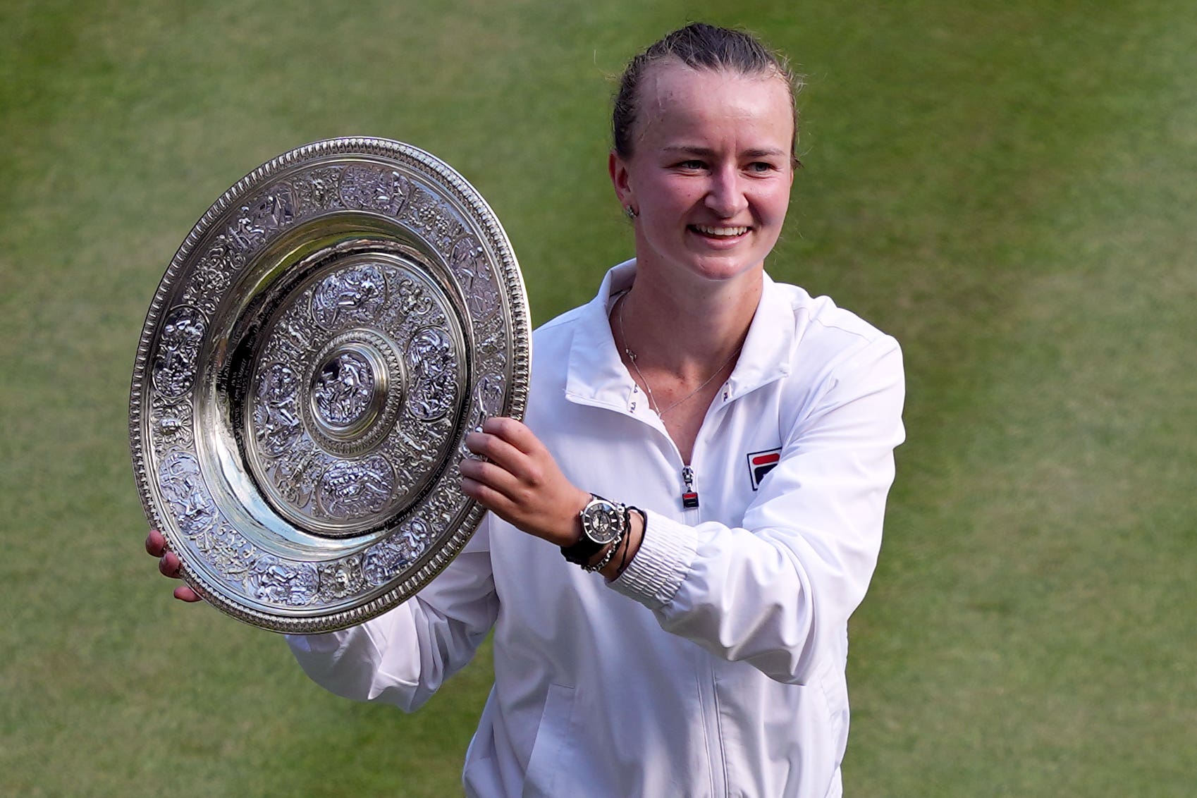Barbora Krejcikova vyhrála loni v Wimbledonu dámské singly ve Wimbledonu