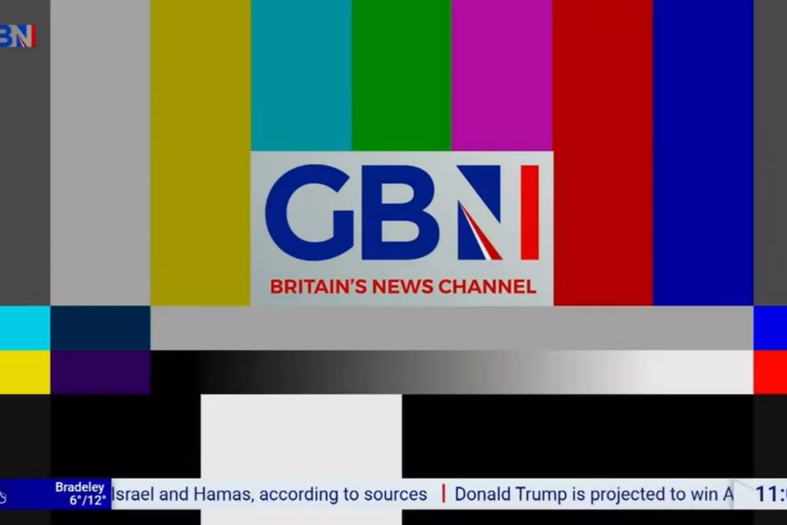 The ‘test card’ that appeared on GB News during the two-minute silence