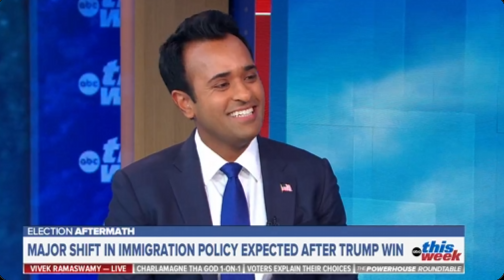 Former presidential contender Vivek Ramaswamy was evasive about his future plans on ABC’s This Week