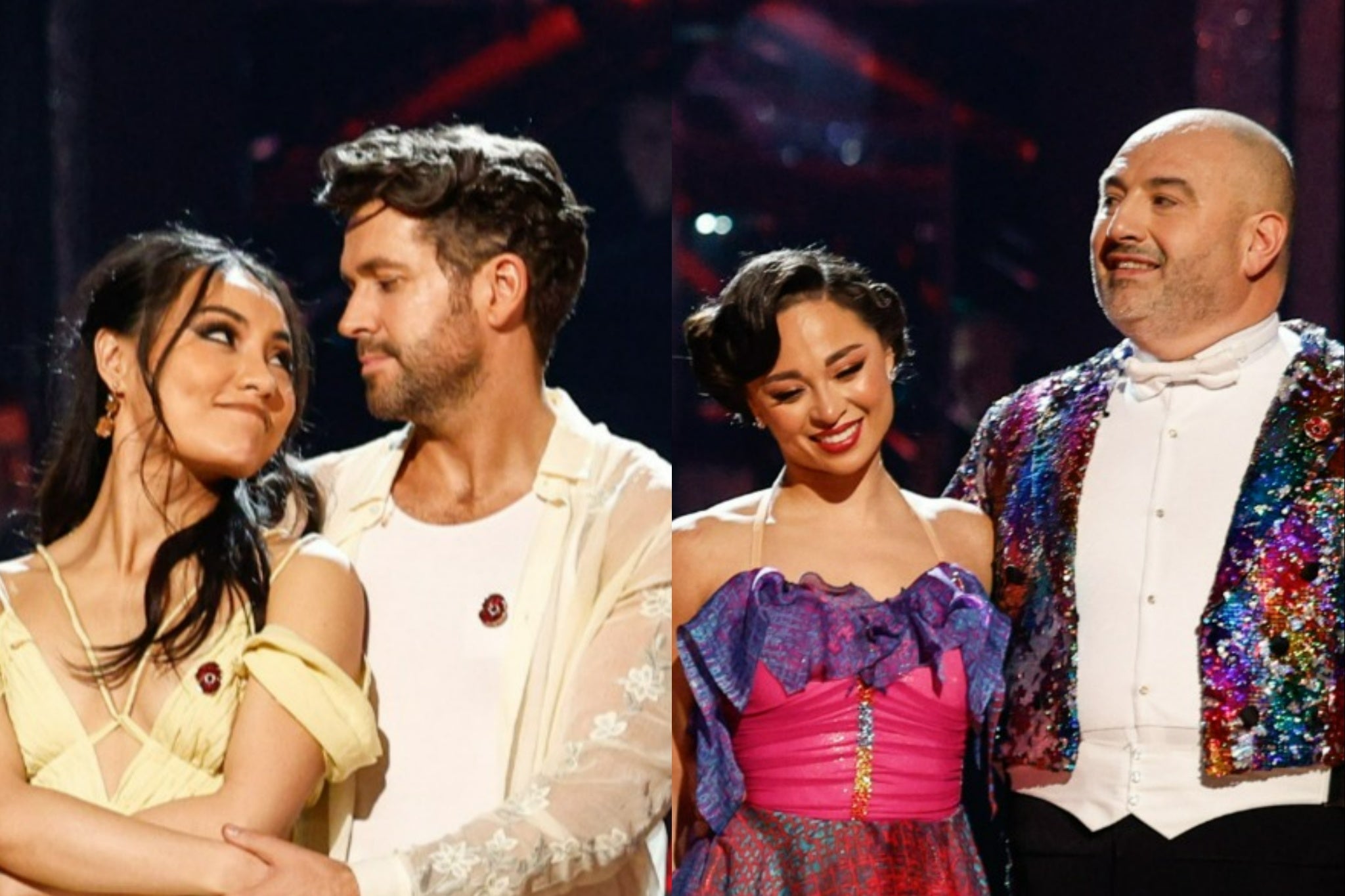 The four contestants in the week eight dance-off: Nancy Xu, Shayne Ward, Katya Jones and Wynne Evans