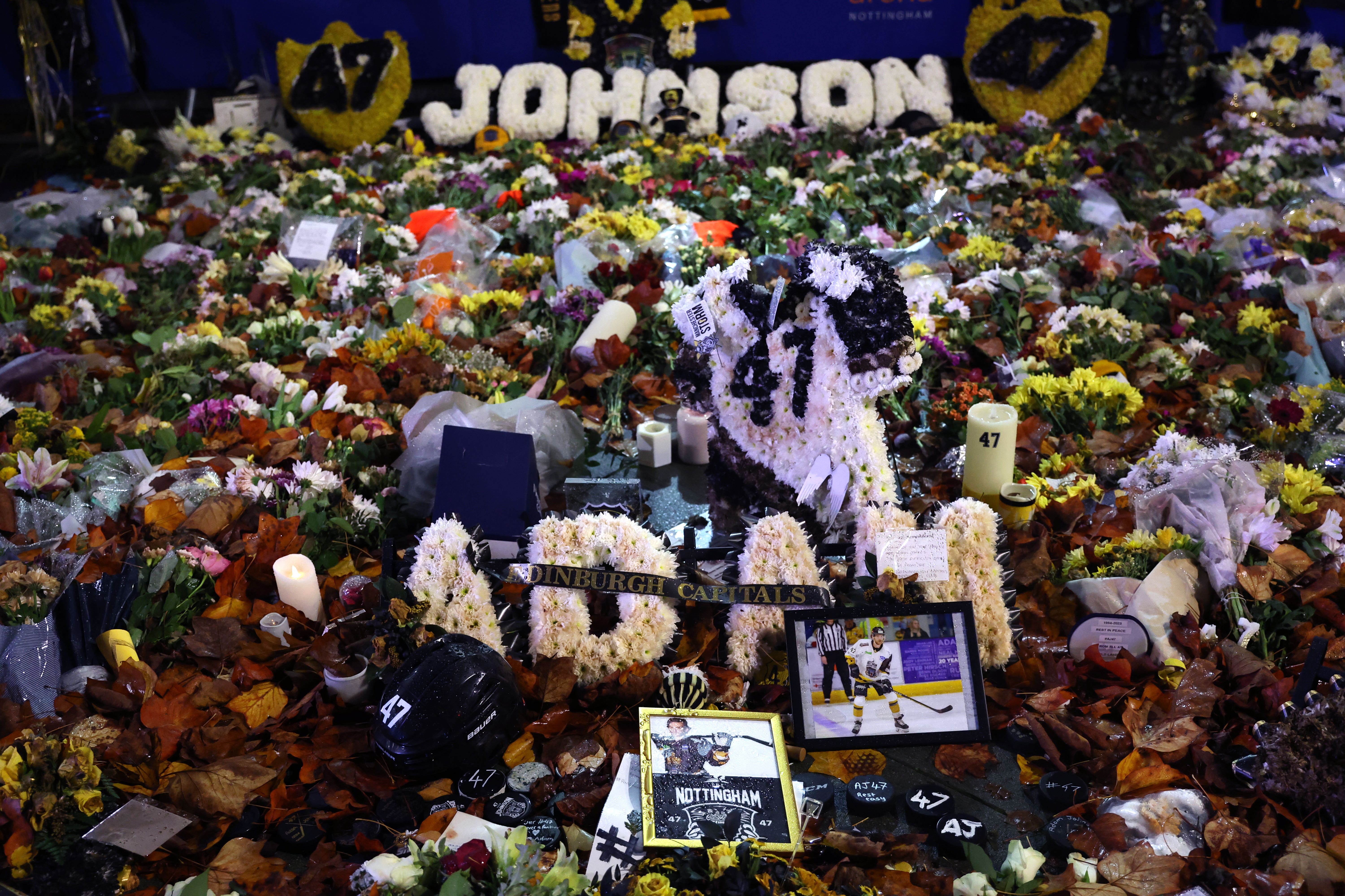 Tributes to Nottingham Panthers’ Adam Johnson (PA)