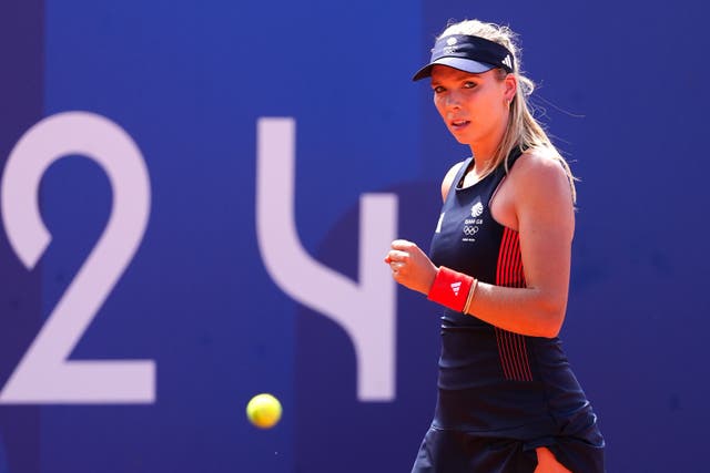 Katie Boulter at the Paris Olympics (Peter Byrne/PA)