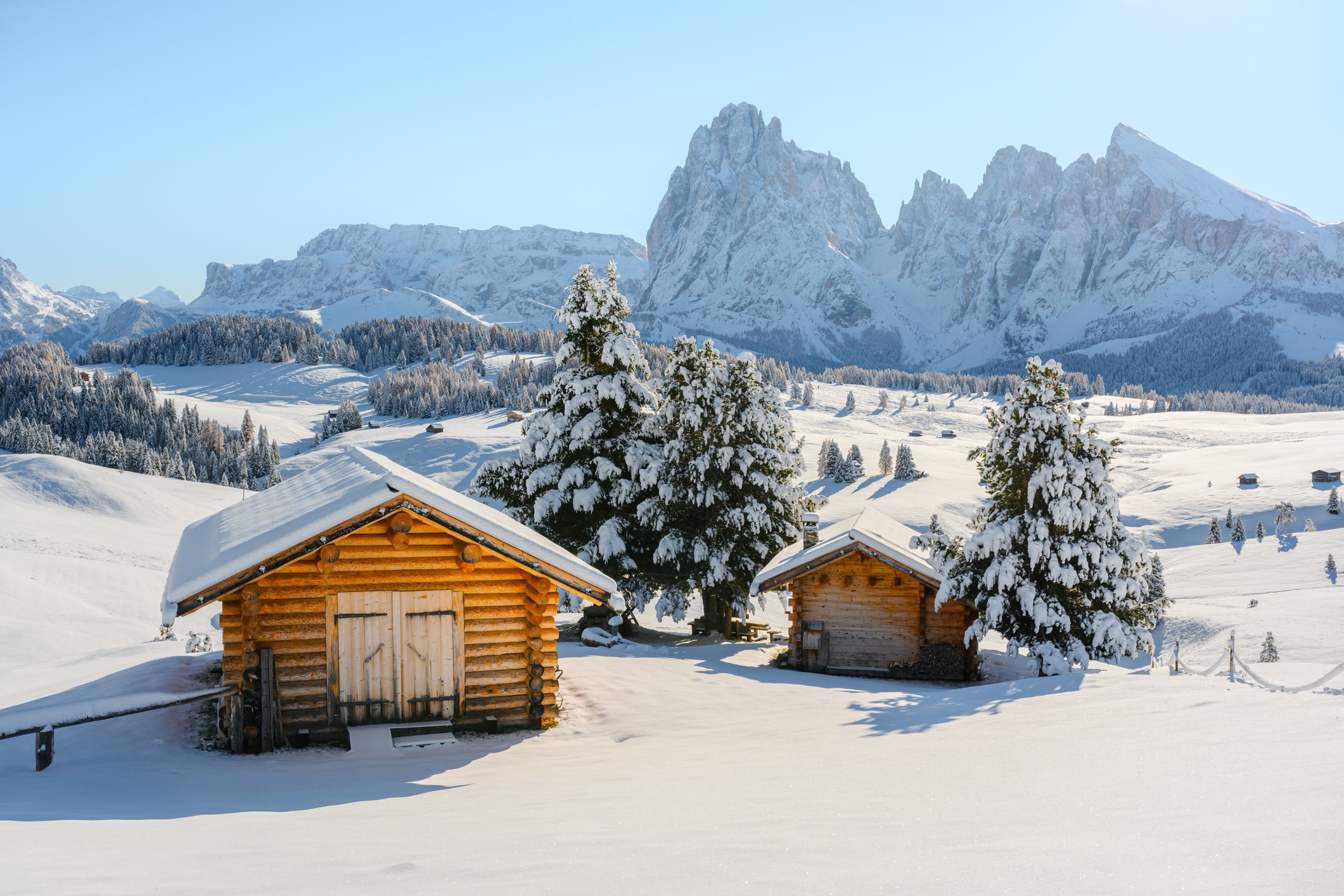 Seiser Alm is the largest ski area in the Dolomiti Superski