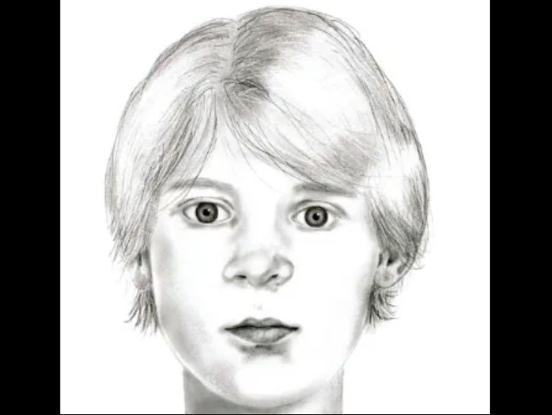 A sketch of what investigators believe 7-year-old Markku Jutila, born as Chester Breiney, might have looked like prior to his death. Breiney’s remains were found in 1959 after his adoptive mother beat him to death and left him in a culvert in Wisconsin