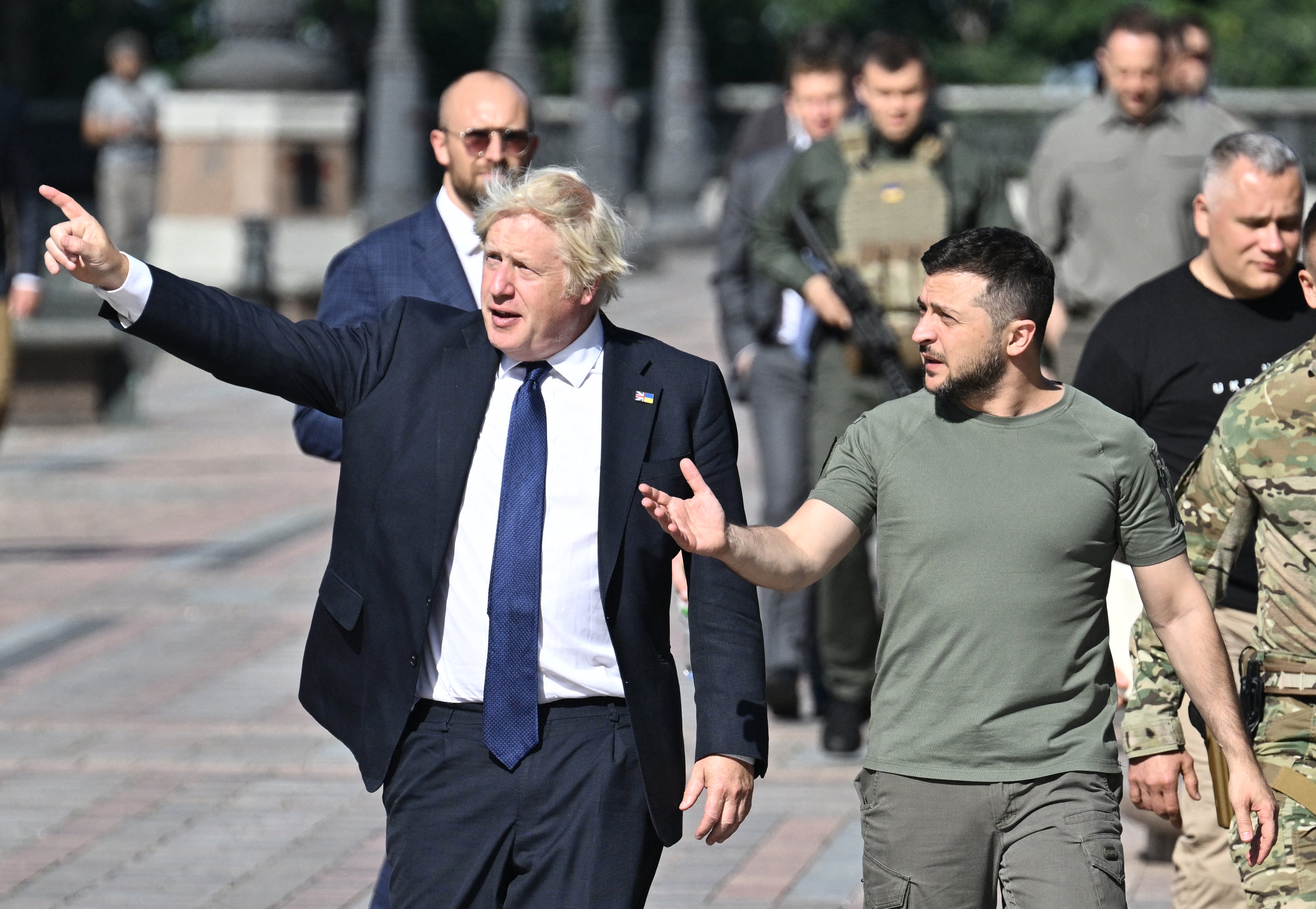 Boris Johnson, pictured here with president Volodymyr Zelensky, has been a staunch supporter of Ukraine