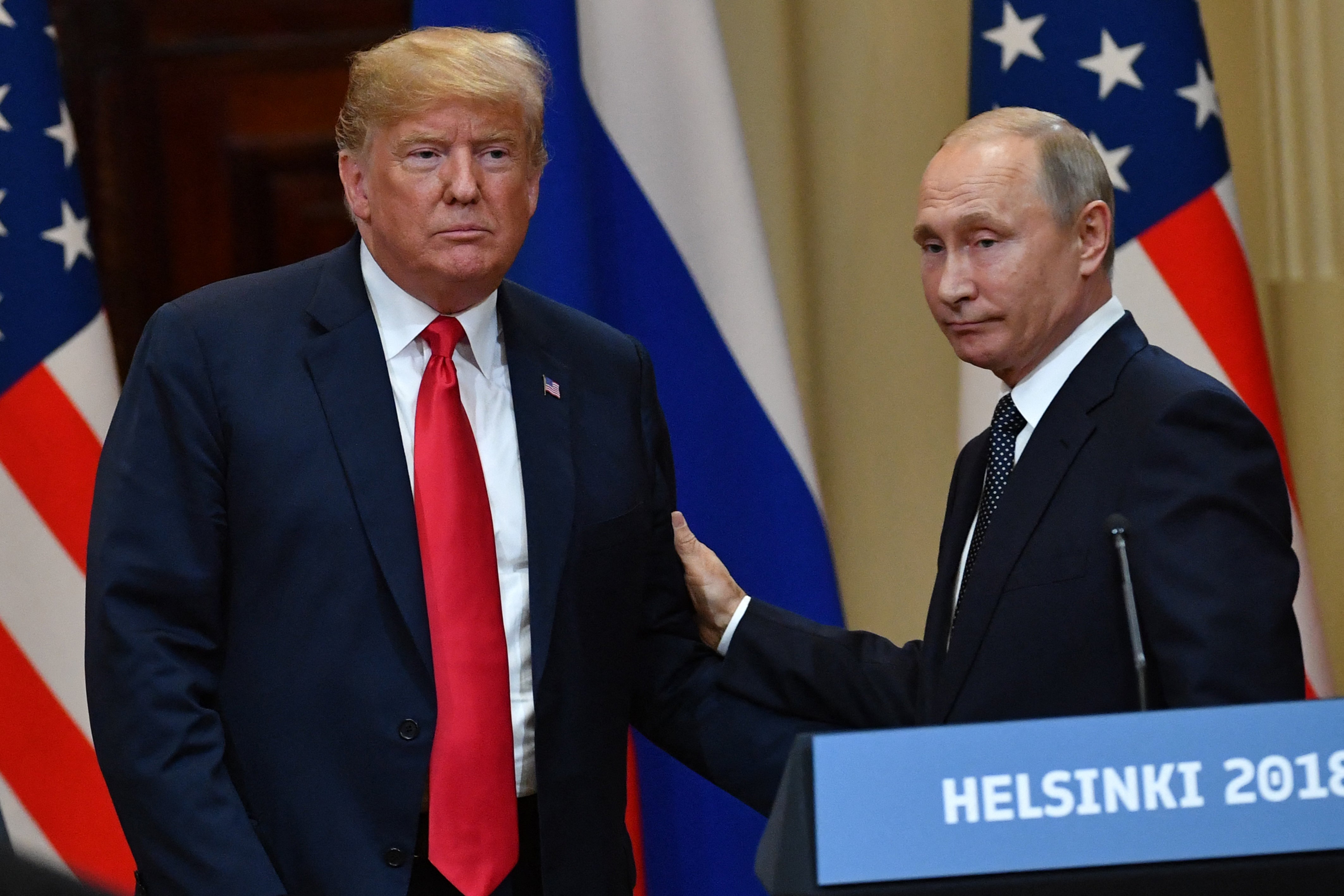 Presidents Trump and Putin held closed-door talks in Helsinki in July 2018