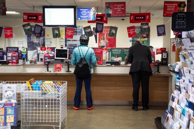 The Post Office has revealed 115 branches are at risk of closure (James Manning/PA)