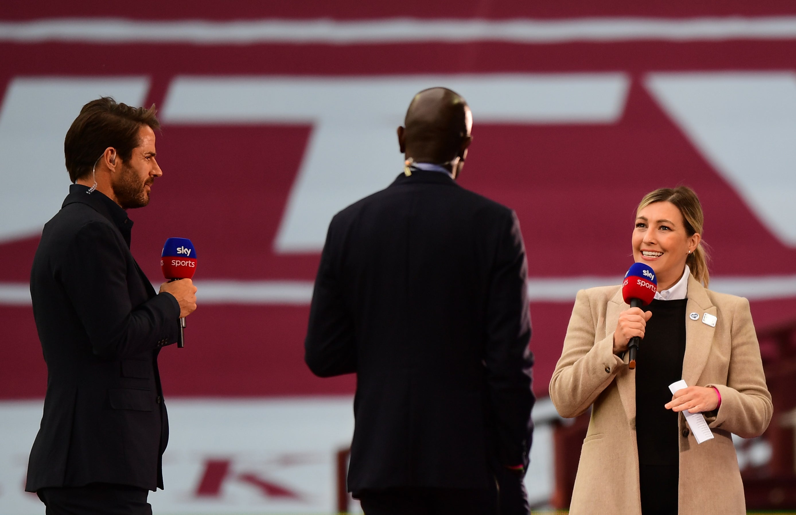 Cates helming a live Sky Sports broadcast