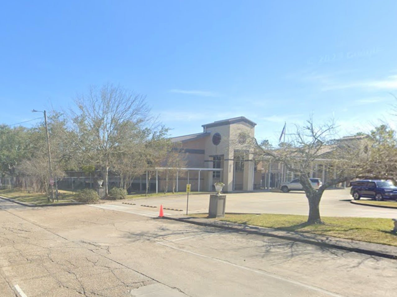 Our Lady of Lourdes Catholic School in Slidell, Louisiana. In 2022, Emma Savoie, 6, was hit and killed by a car while she was crossing a street with the school’s running club