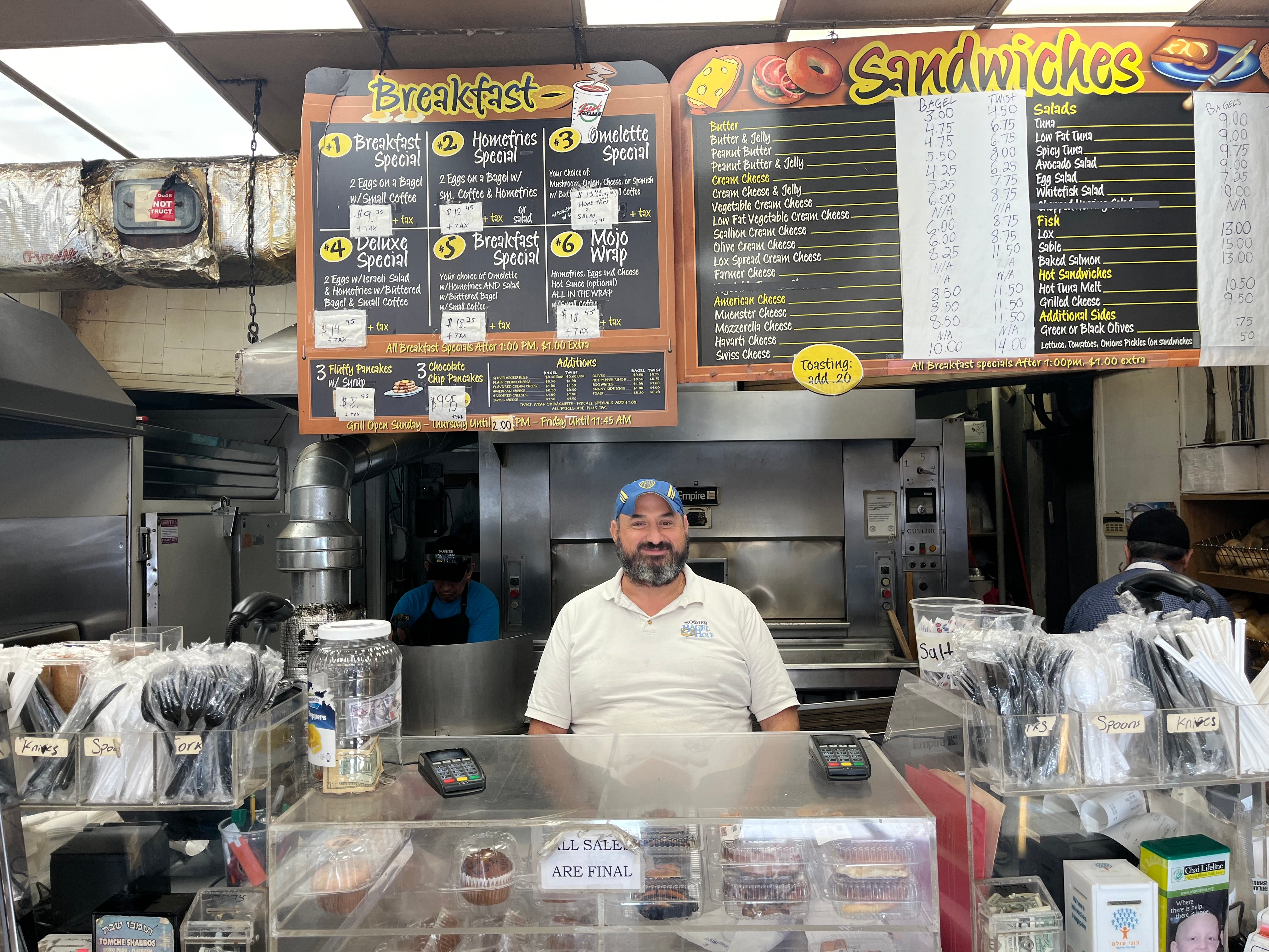 Javier Kibudi, who manages a bagel shop in Midwood, moved to the US from Argentina 25 years ago.