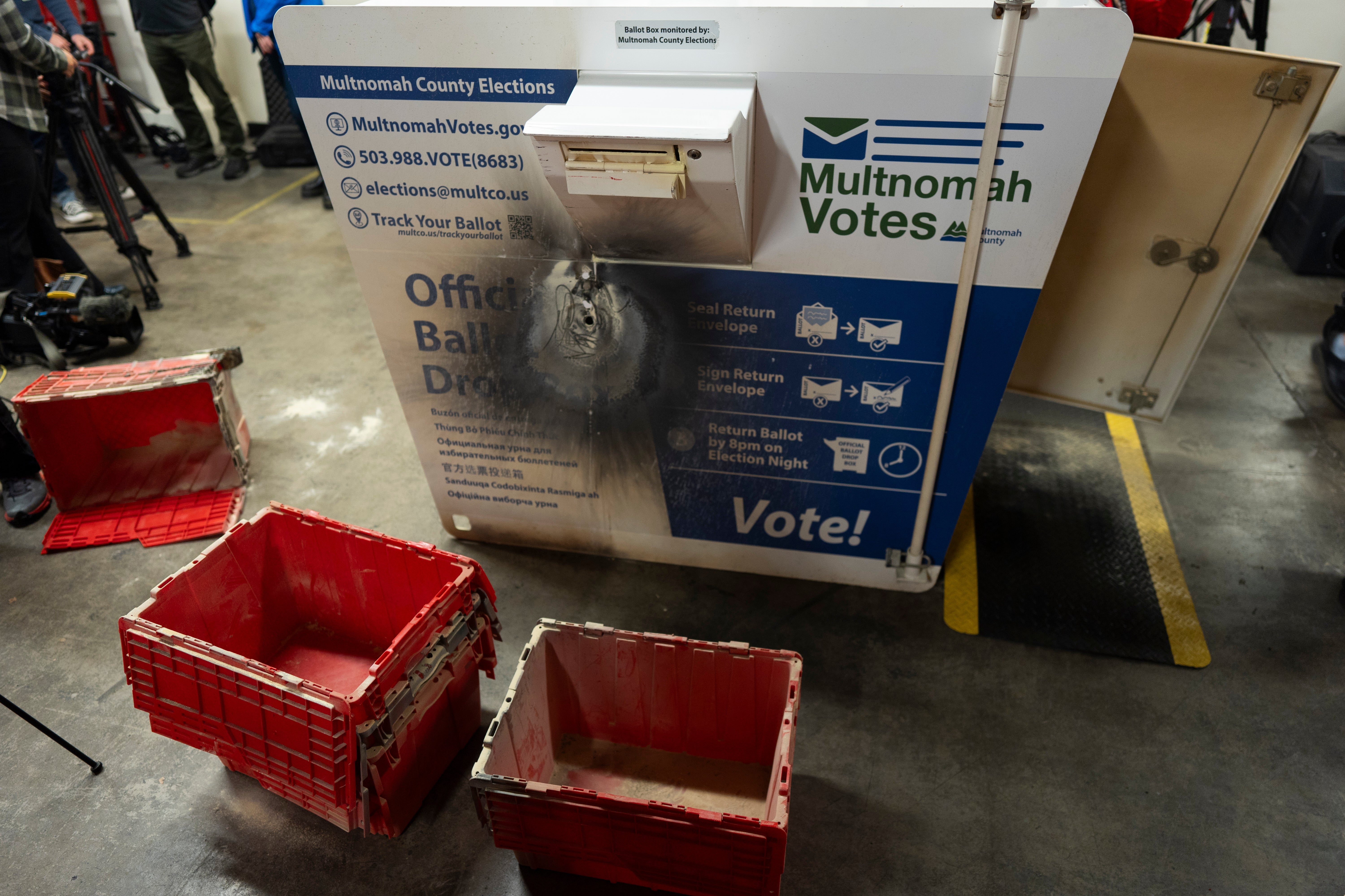 Oregon Washington Ballot Box Fires