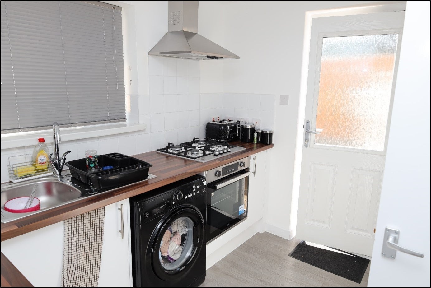 The kitchen where Urfan Sharif and Beinash Batool lived with Sara