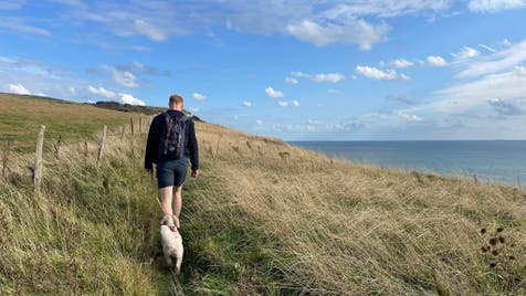<p>Walking with a weighted backpack is a simple way to strengthen your muscles</p>