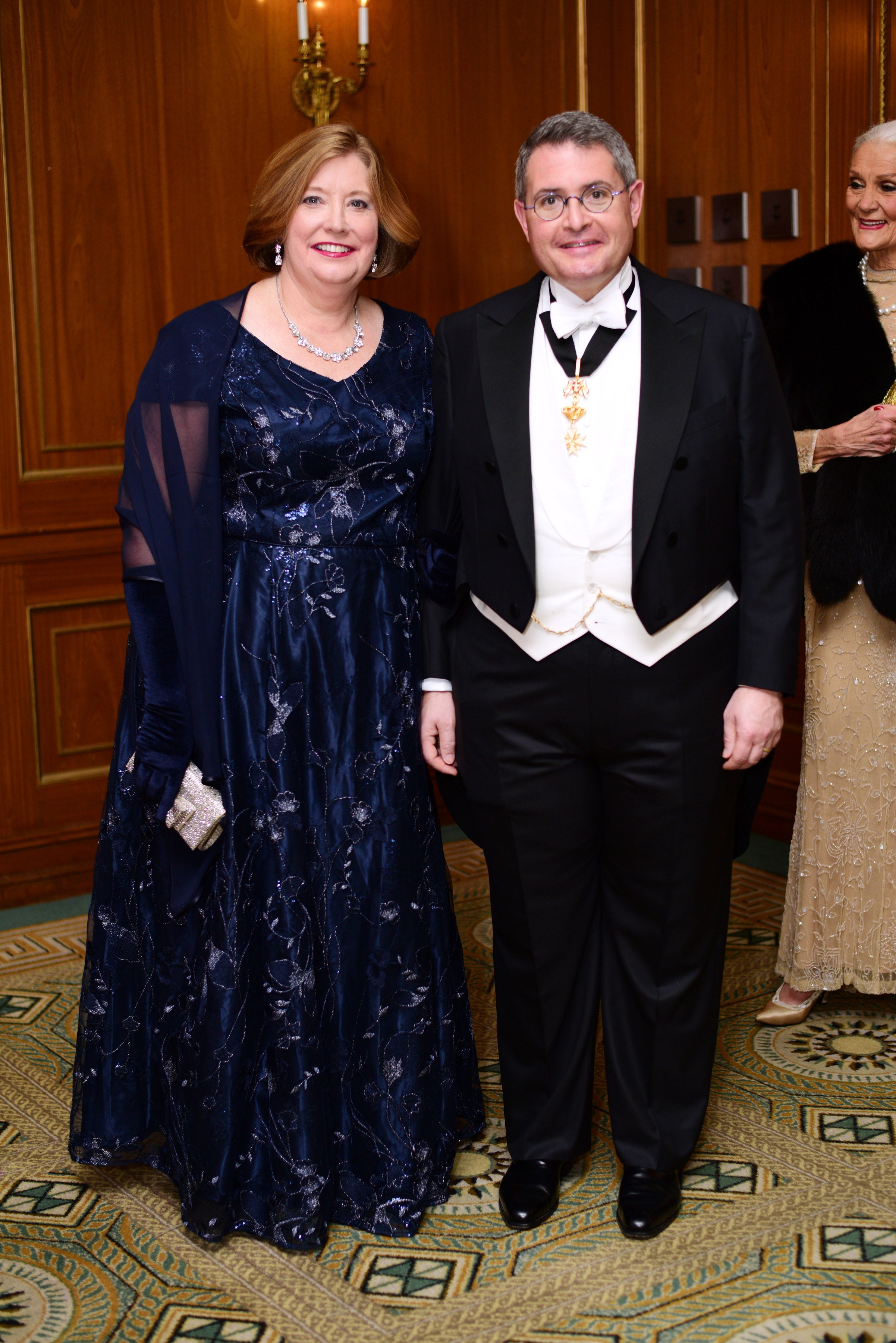 With his wife Sally at the 2018 The International Debutante Ball