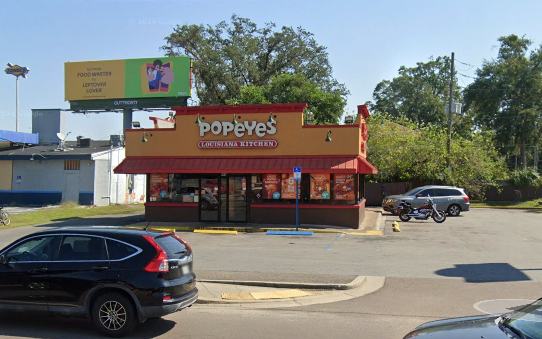 After Banks threatened her, the mother and her family took shelter inside the Popeyes restaurant