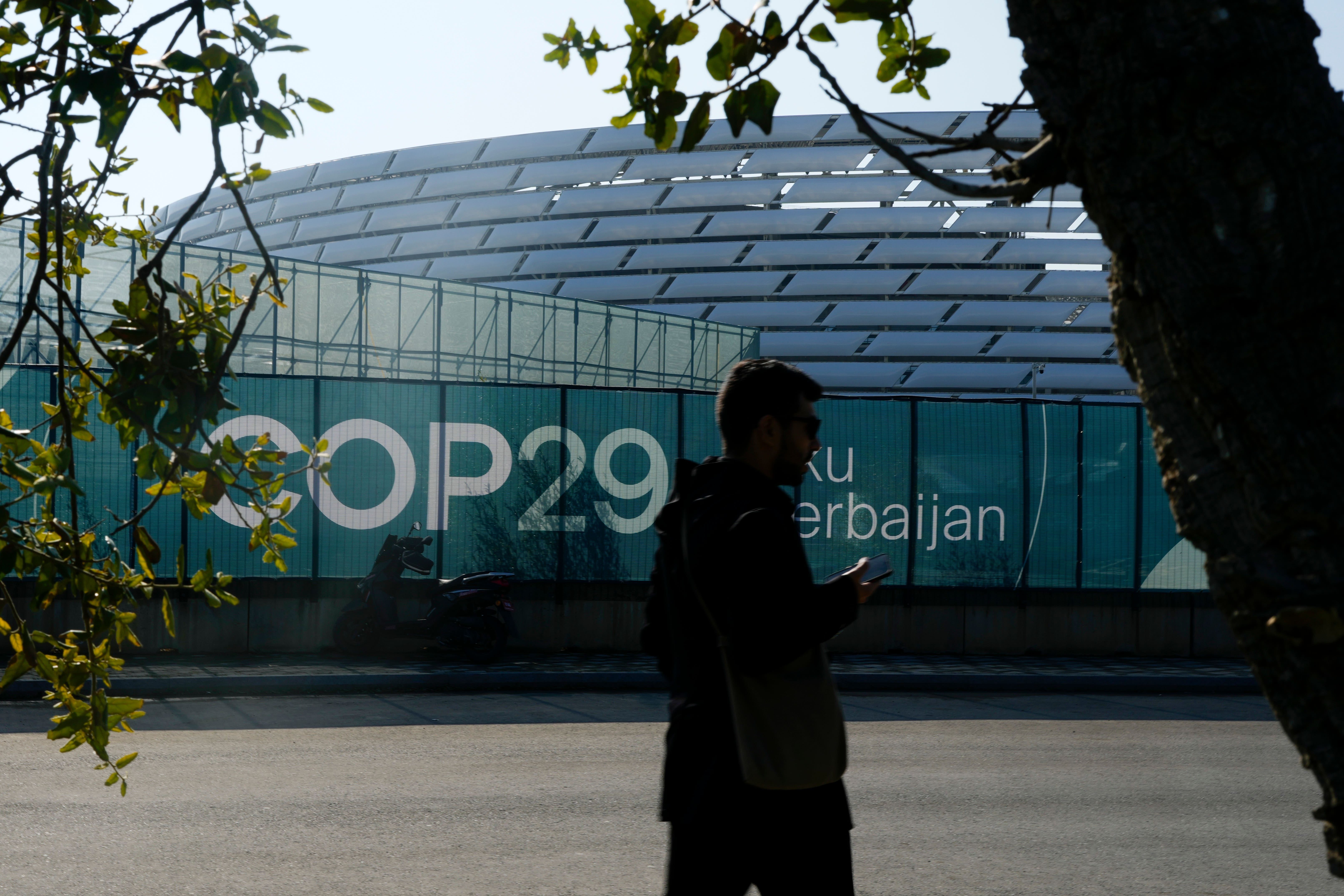 Governments are currently trying to iron out a new global finance climate agreement at Cop29 (Rafiq Maqbool/AP)