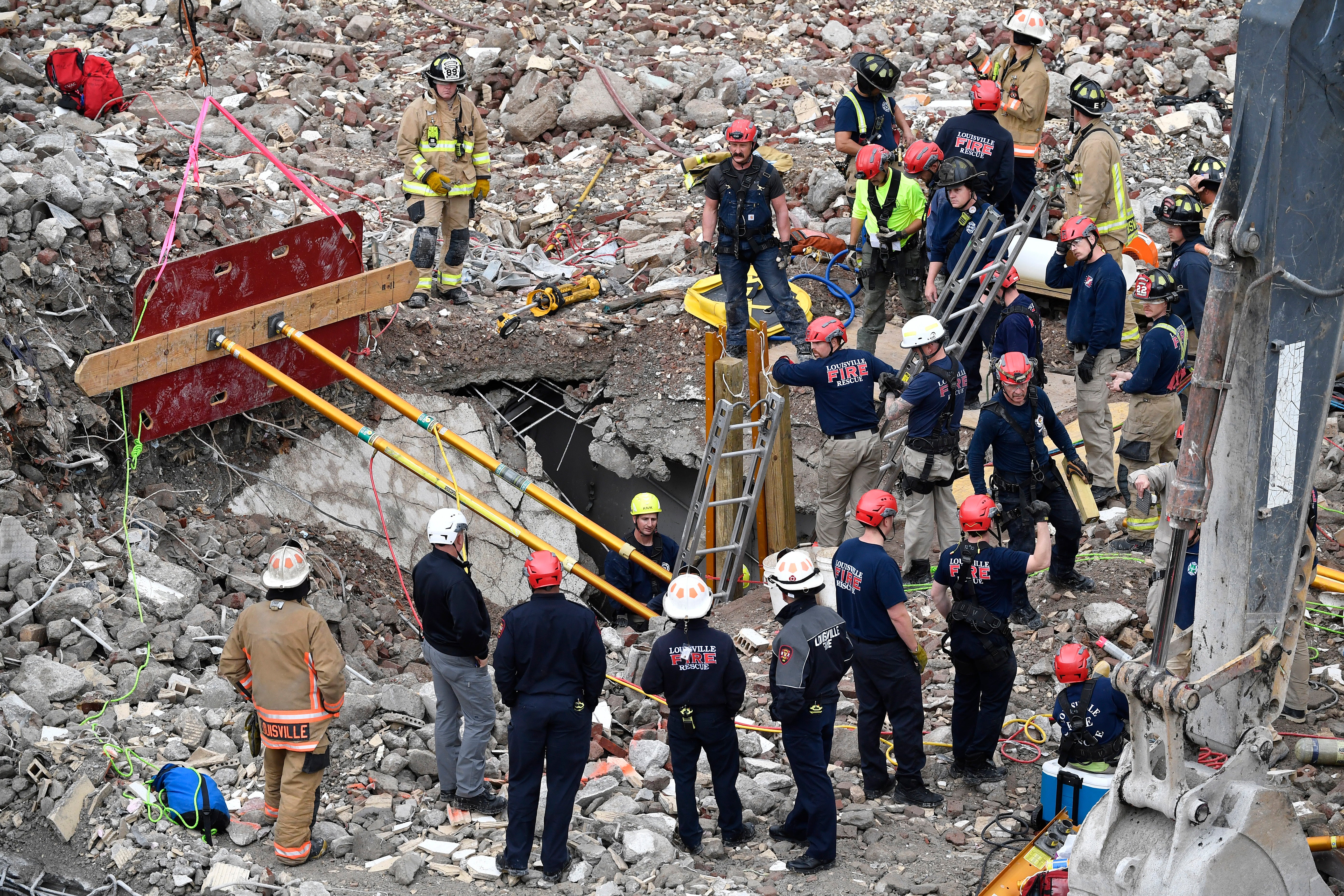 Louisville Mayor Craig Greenberg praised the rescue team for having “saved the life of an individual who was in grave jeopardy all day today”