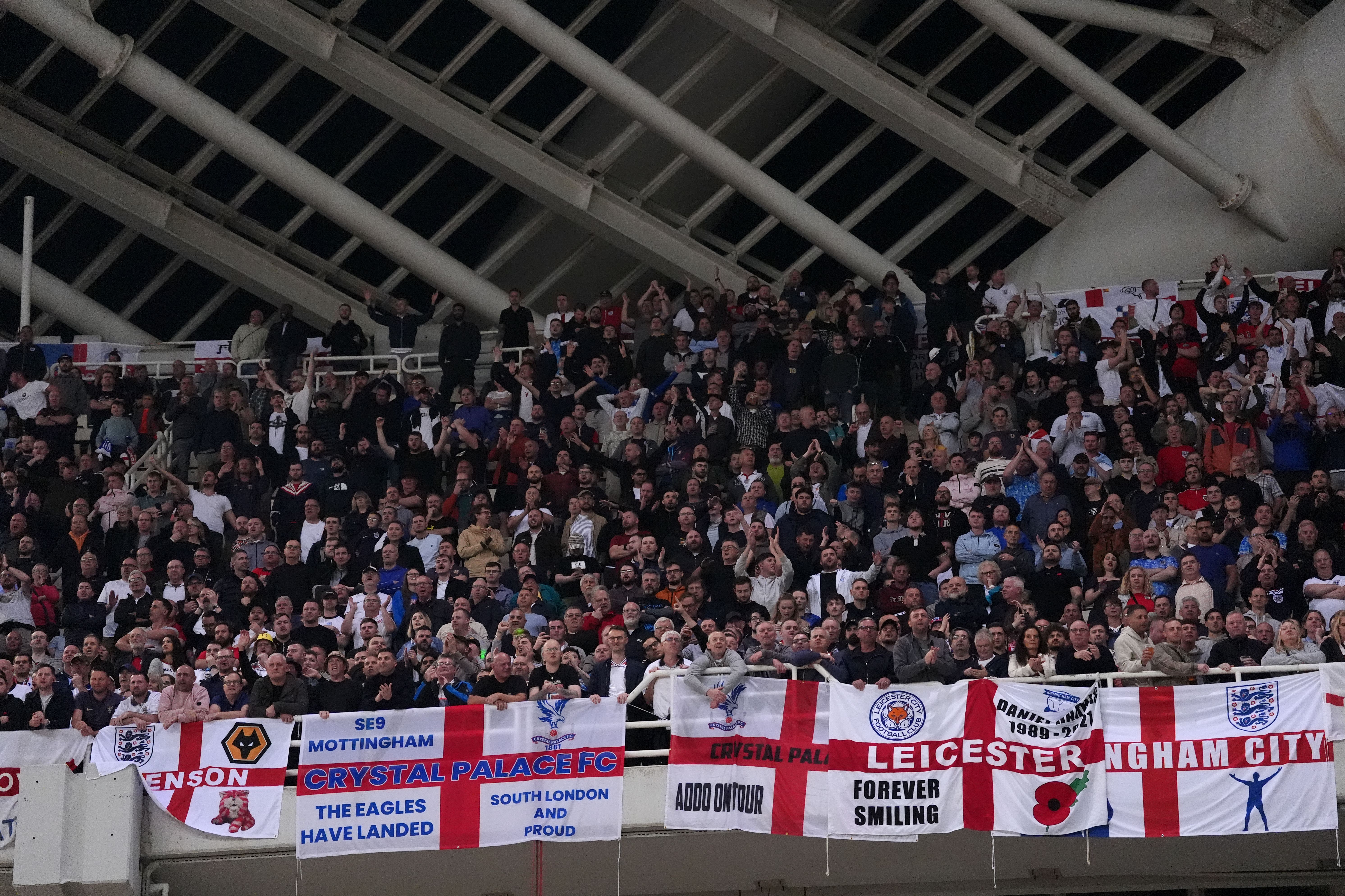 England fans faced heavy-handed policing and tear gas before the Nations League match in Greece