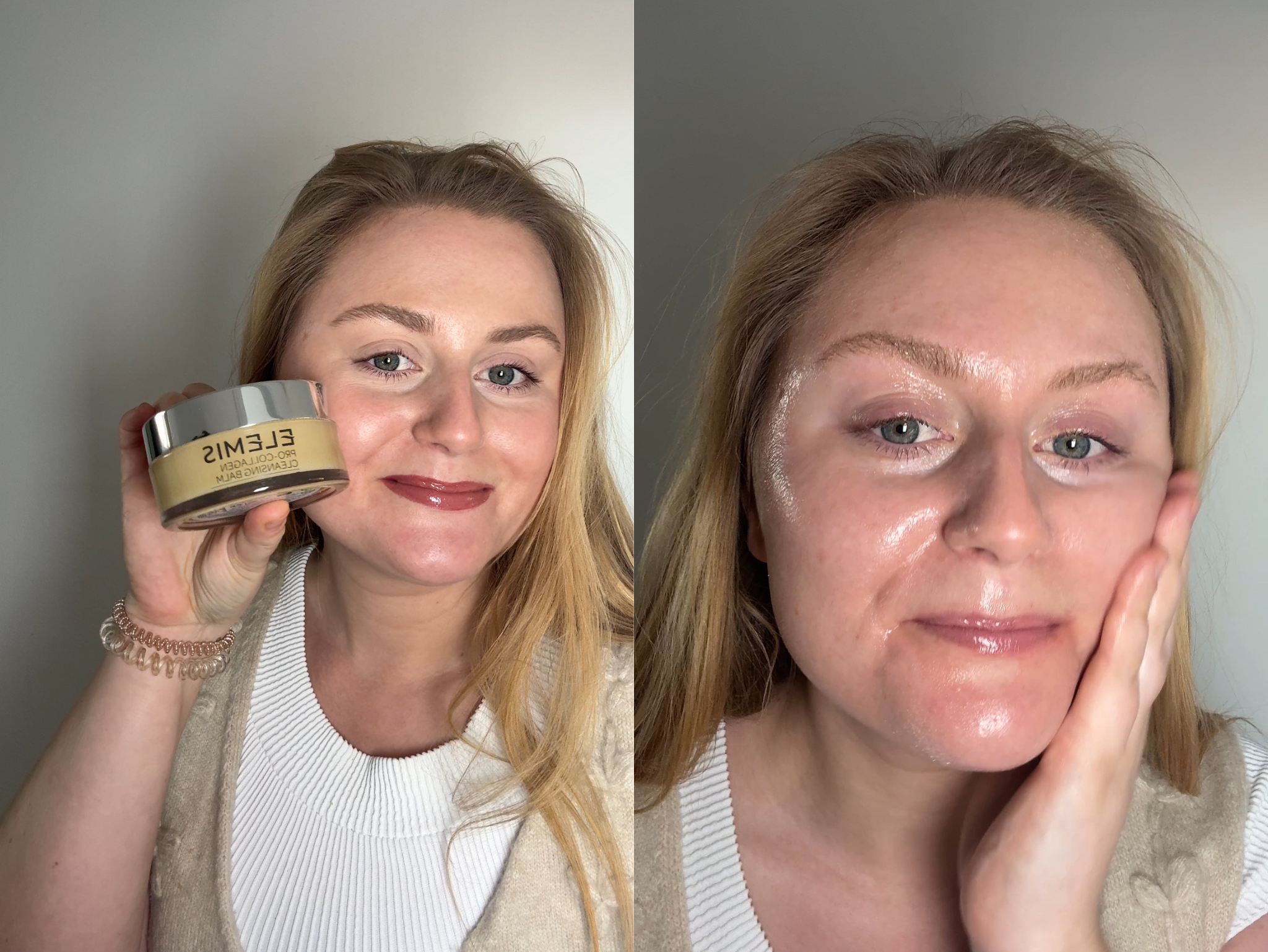 I tested the balm on a full face of make-up, where I found it did away with my lipstick and eye make-up in a jiffy