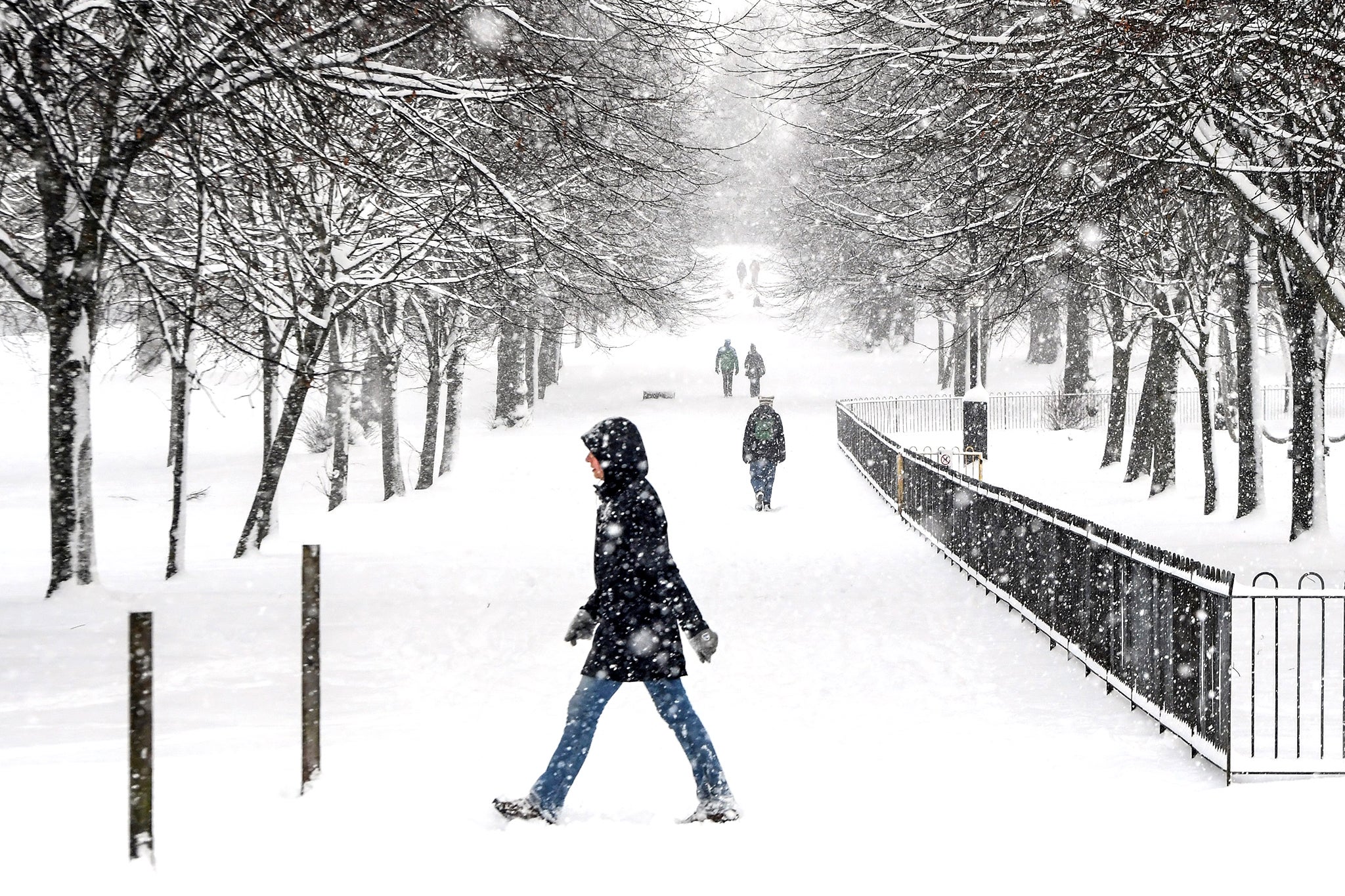 Parts of the UK, including Glasgow (pictured, 2021), could receive snowfall over the coming week