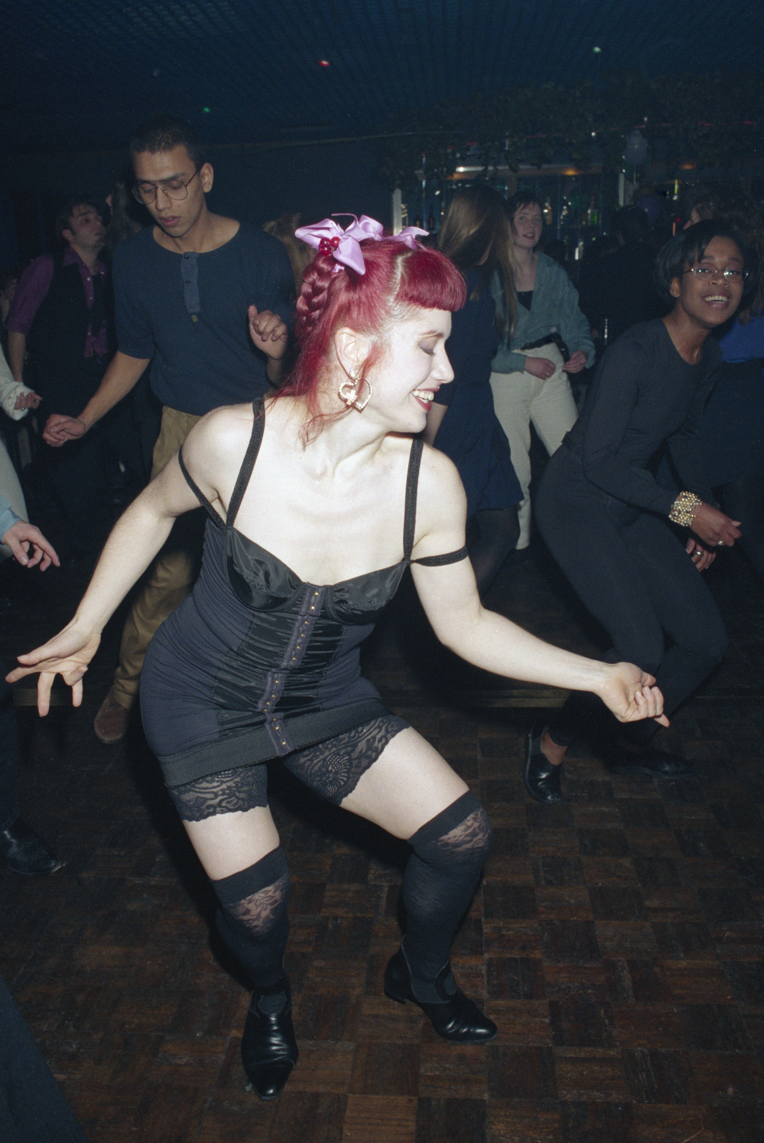 Katie Puckrik at a party for the TV programme ‘The Word’, circa 1995