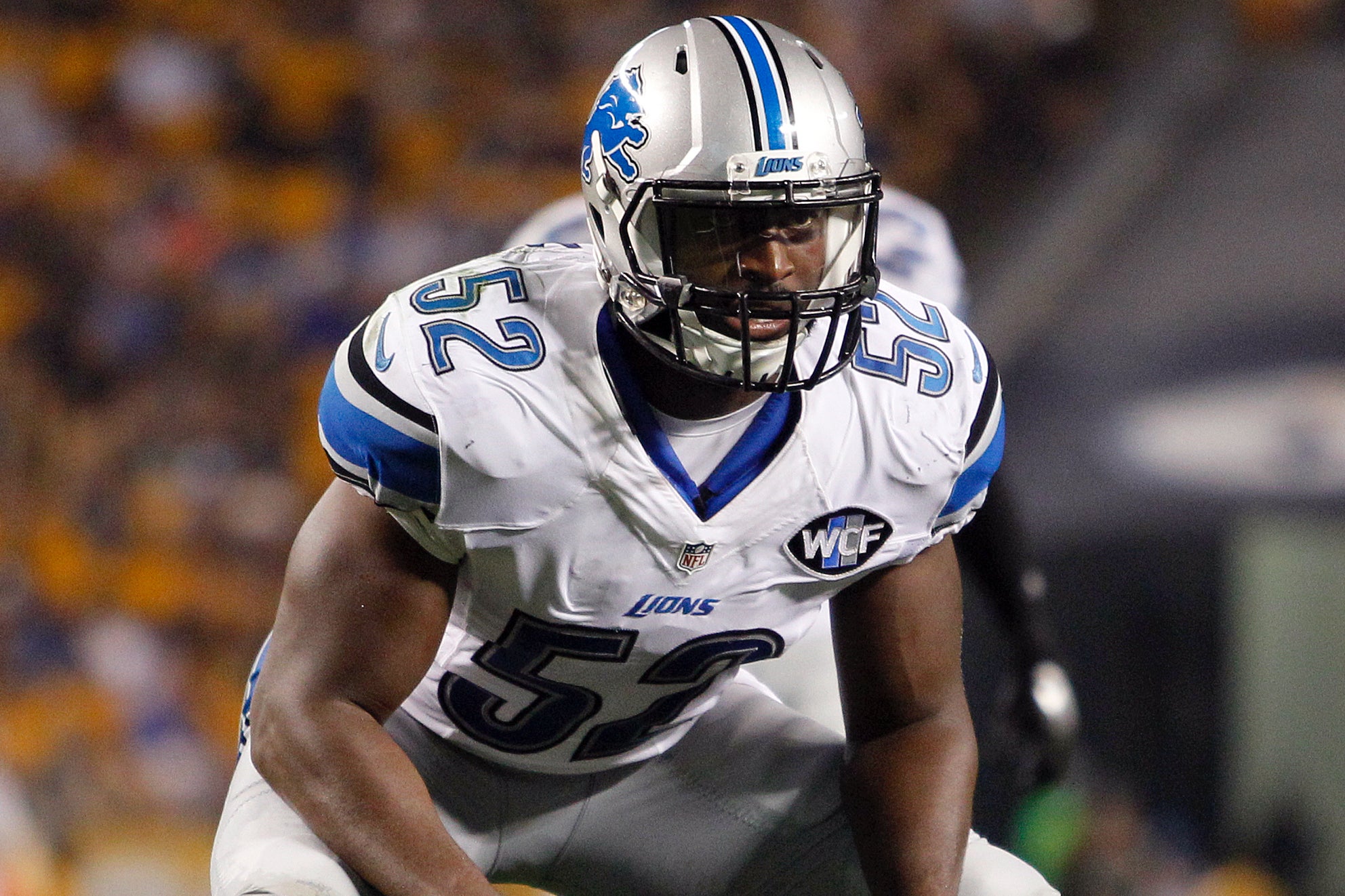 Antwione Williams of the Detroit Lions in action during a game against the Pittsburgh Steelers in 2016