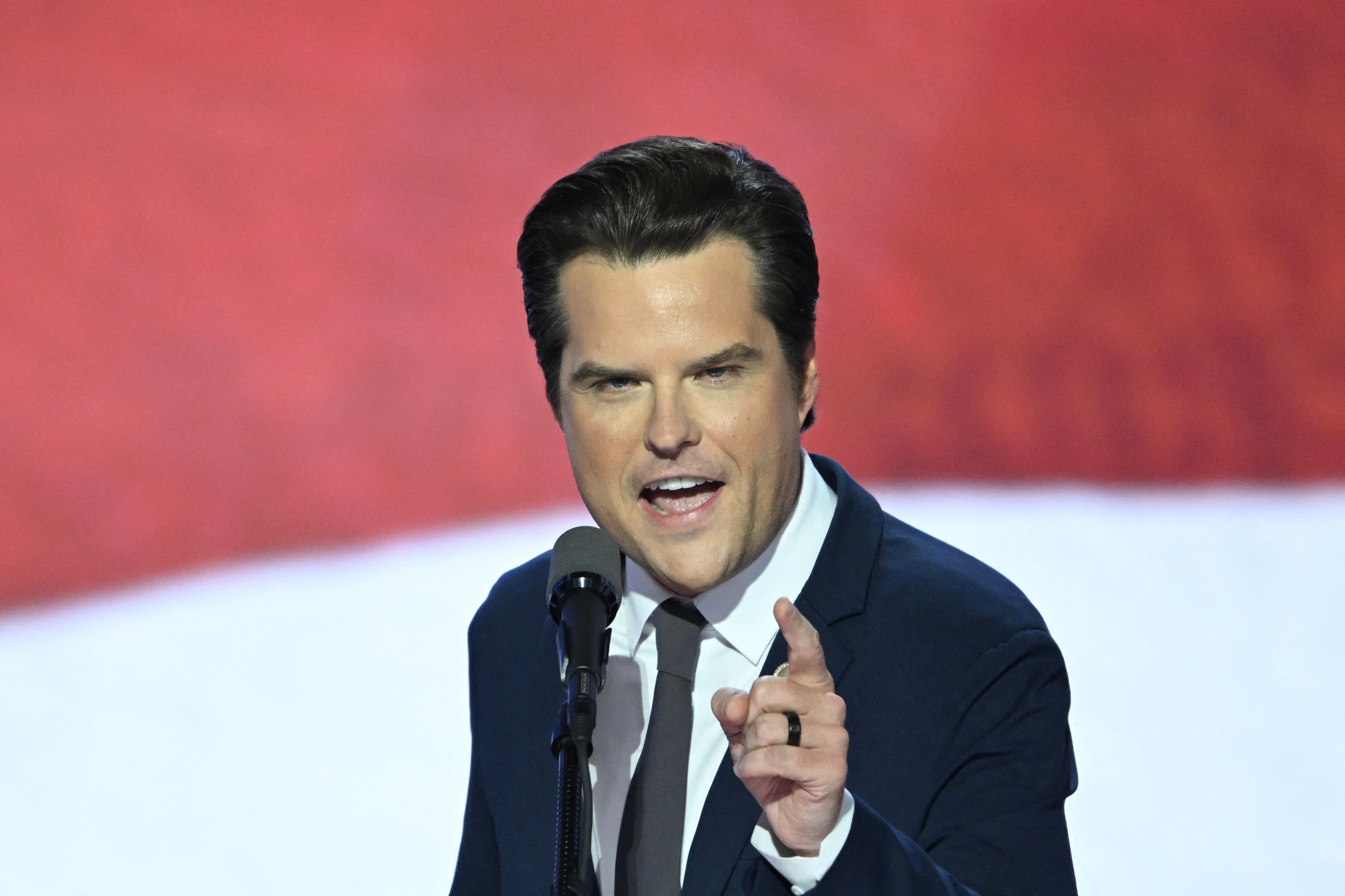 Gaetz (speaking during the 2024 Republican National Convention in Milwaukee, Wisconsin, on July 17) has been nominated by Trump to be his attorney general